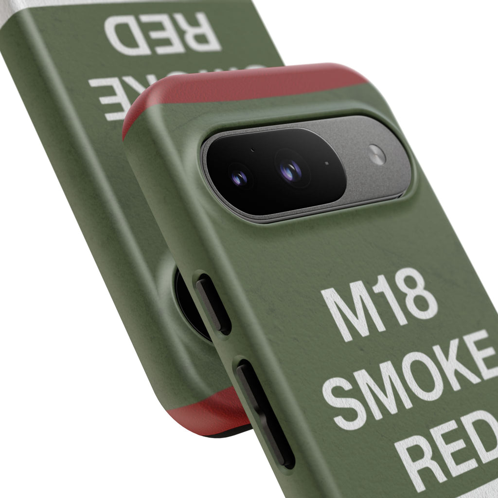 M18 Smoke Red Tough Phone Case | Military-Inspired Dual Layer Protective Cover