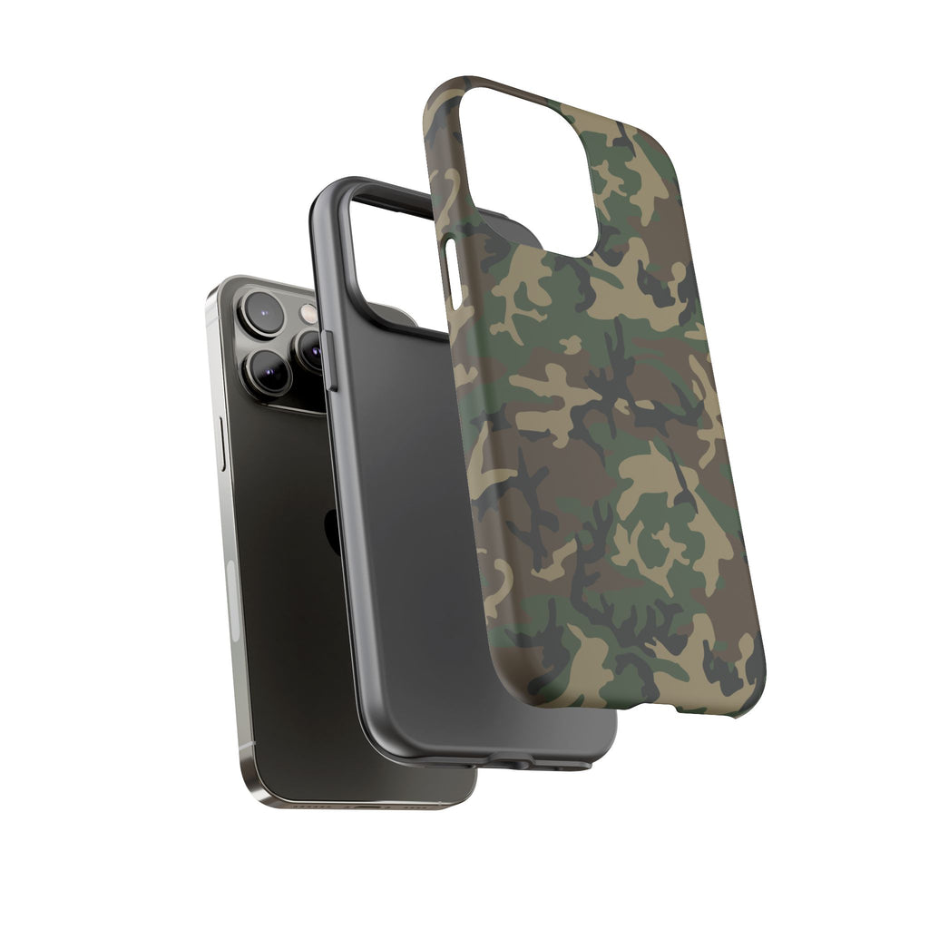 Woodland (M81) Tough Phone Case — Military-Inspired Dual-Layer Protective Cover