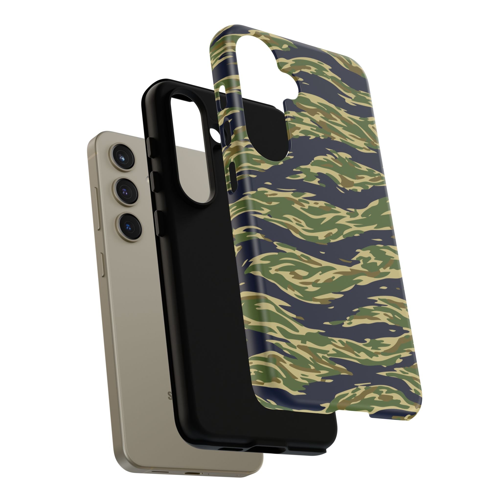 Tiger Stripe Camo Tough Phone Case | Military-Inspired Dual-Layer Protection