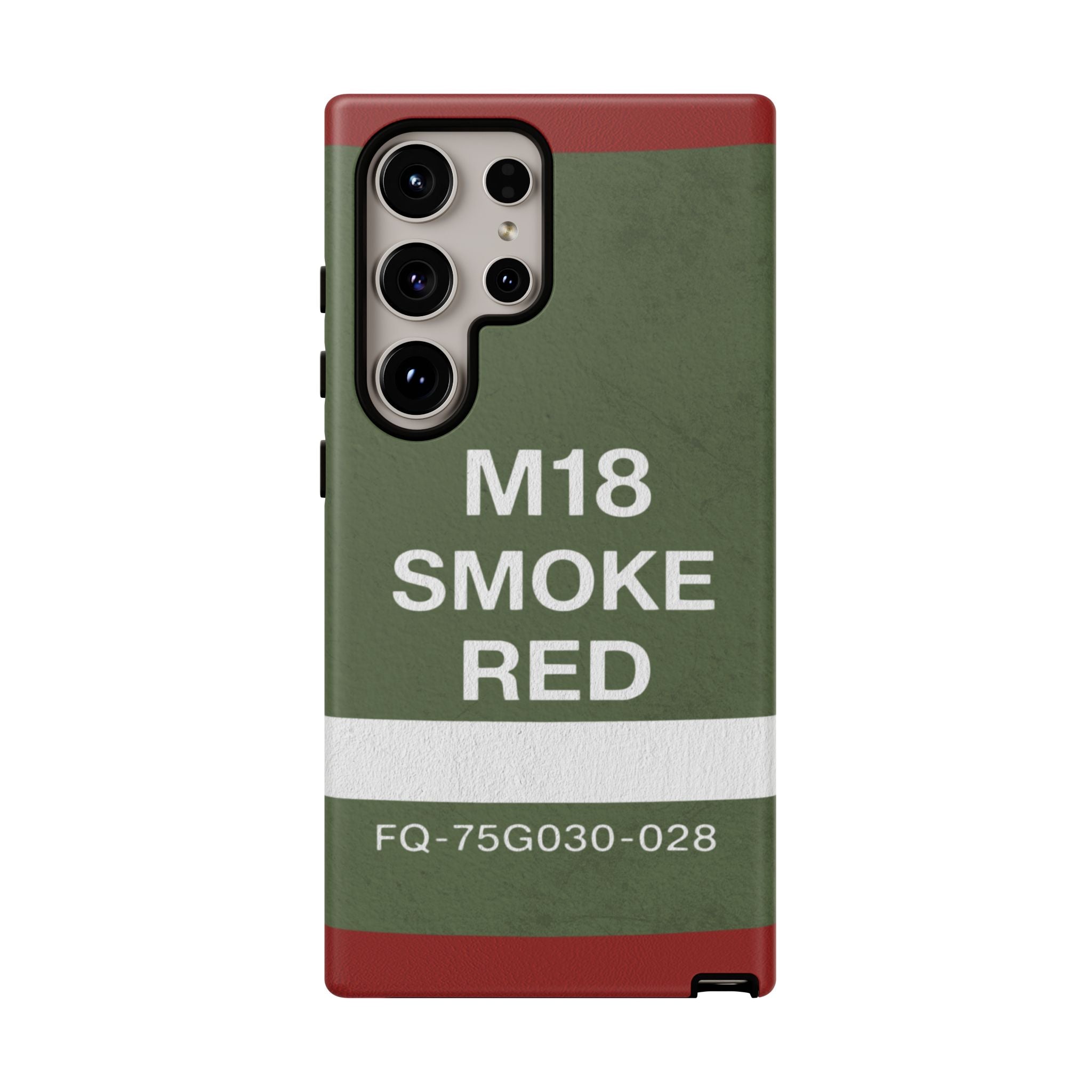 M18 Smoke Red Tough Phone Case | Military-Inspired Dual Layer Protective Cover
