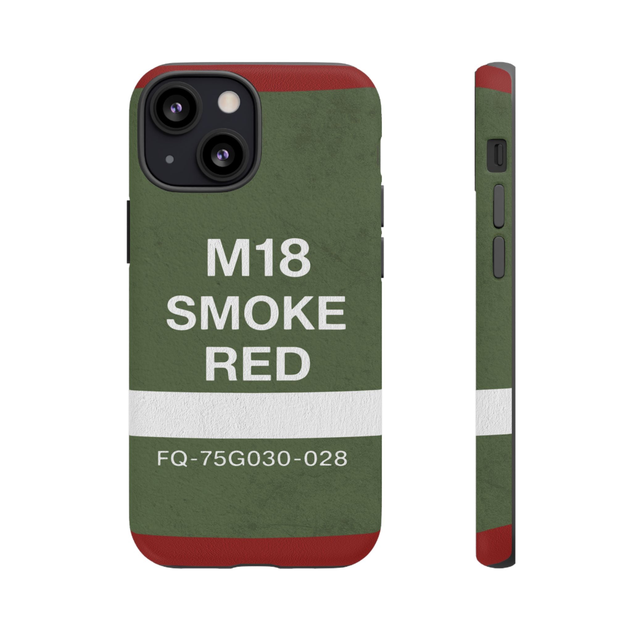 M18 Smoke Red Tough Phone Case | Military-Inspired Dual Layer Protective Cover