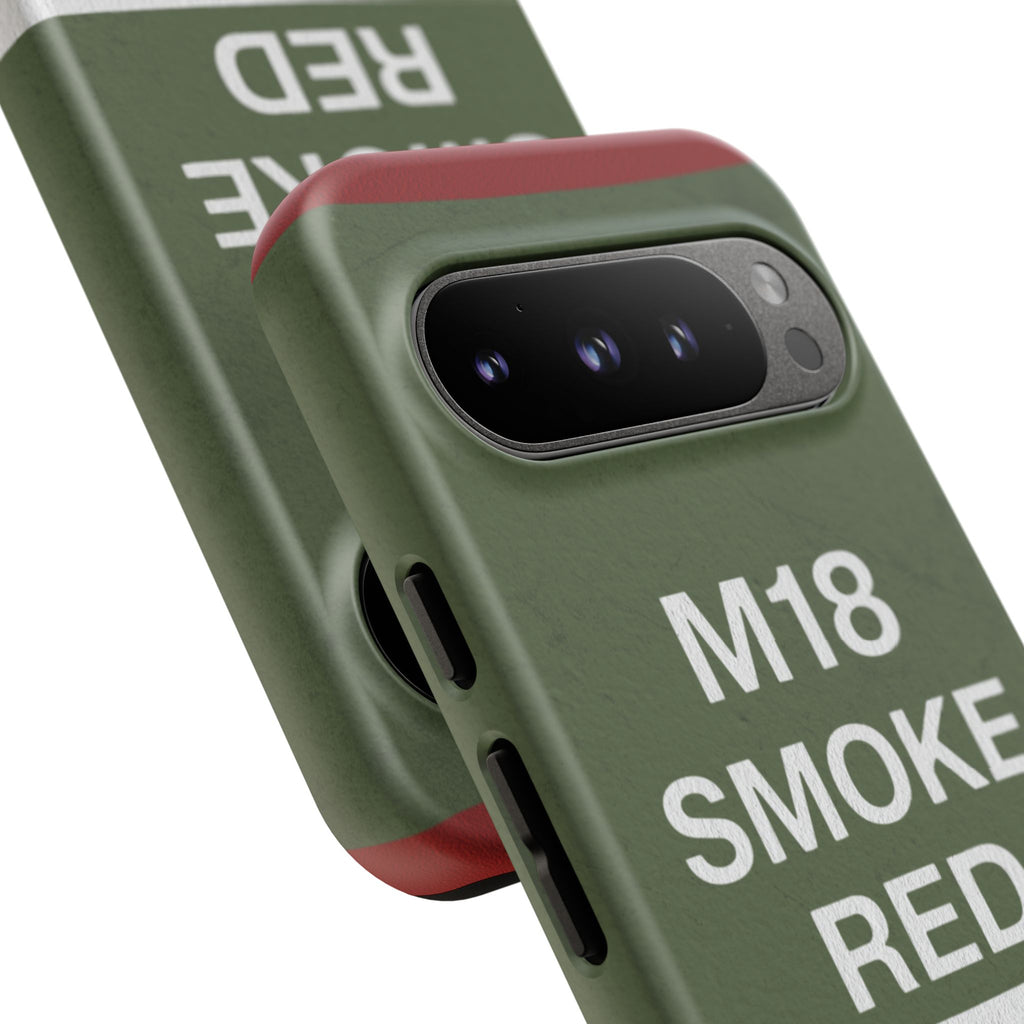 M18 Smoke Red Tough Phone Case | Military-Inspired Dual Layer Protective Cover