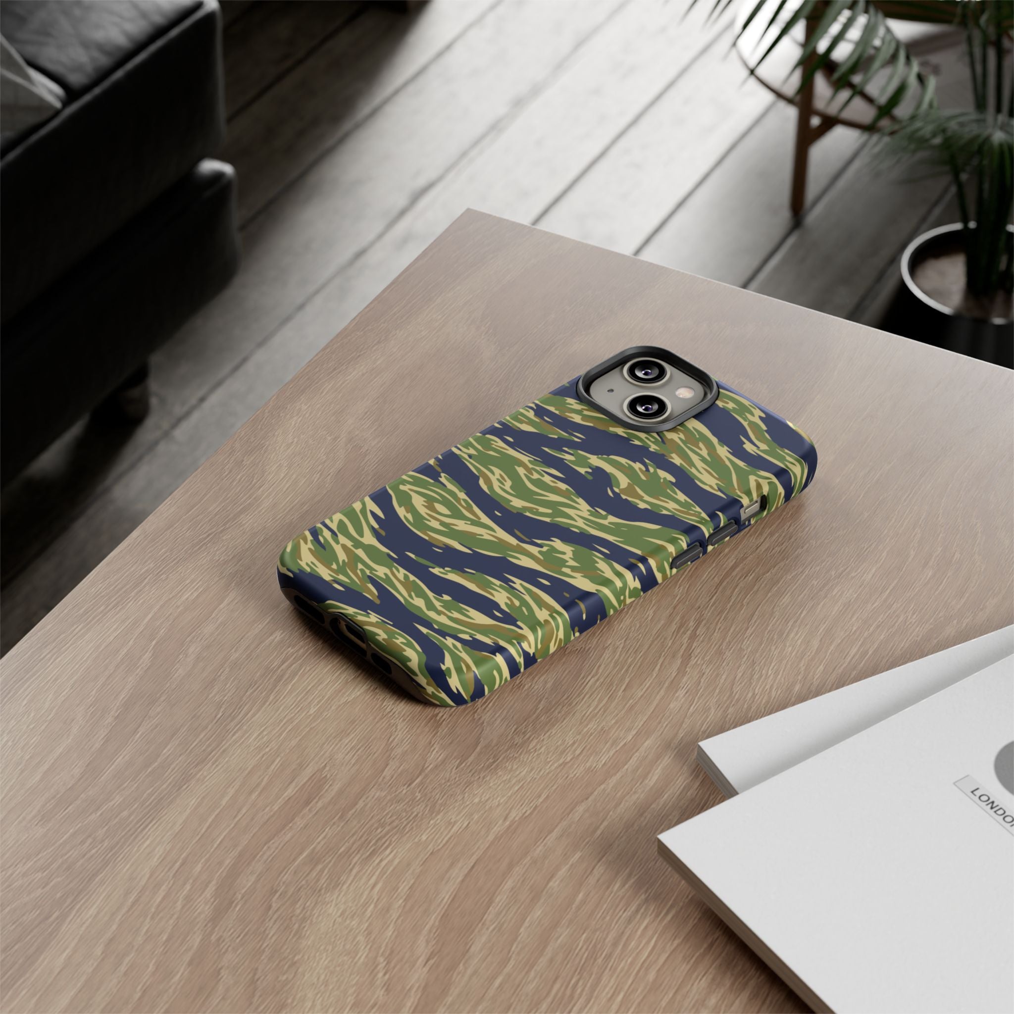 Tiger Stripe Camo Tough Phone Case | Military-Inspired Dual-Layer Protection