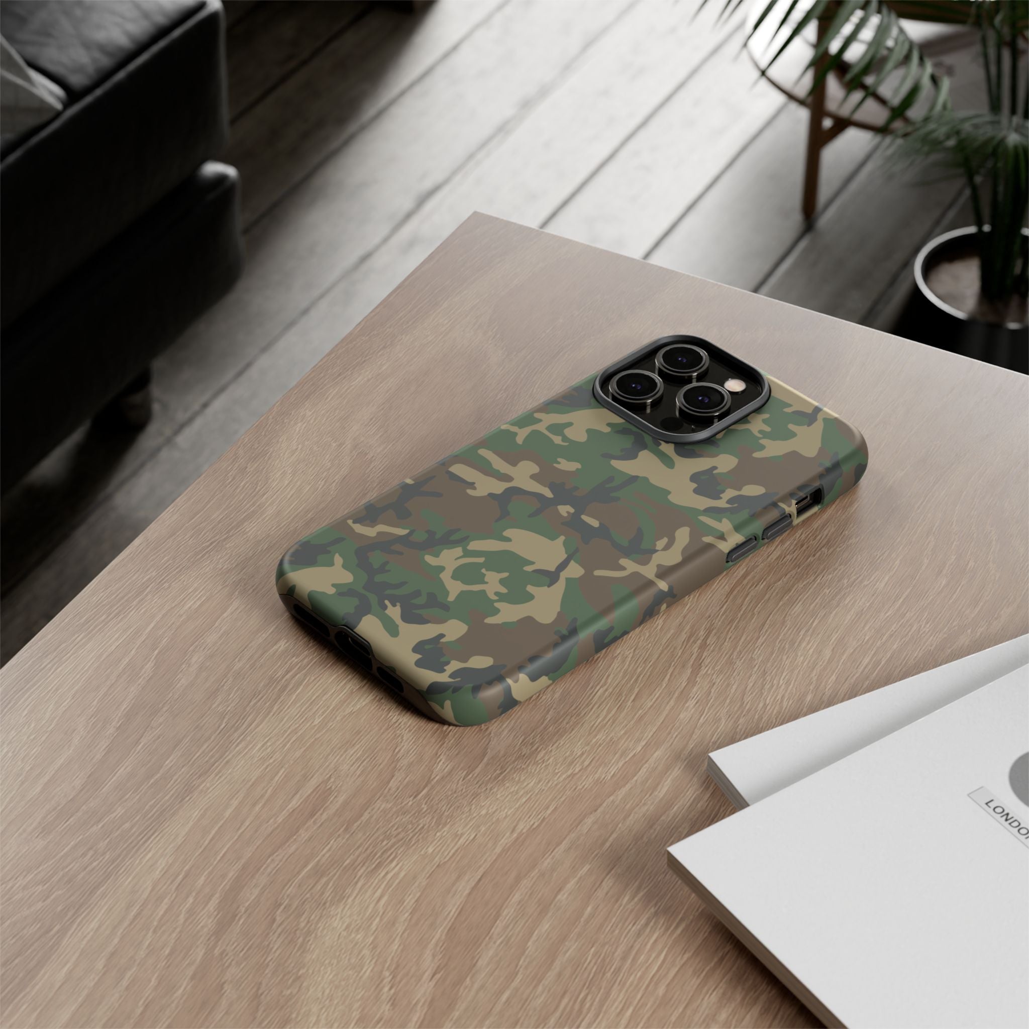 Woodland (M81) Tough Phone Case — Military-Inspired Dual-Layer Protective Cover