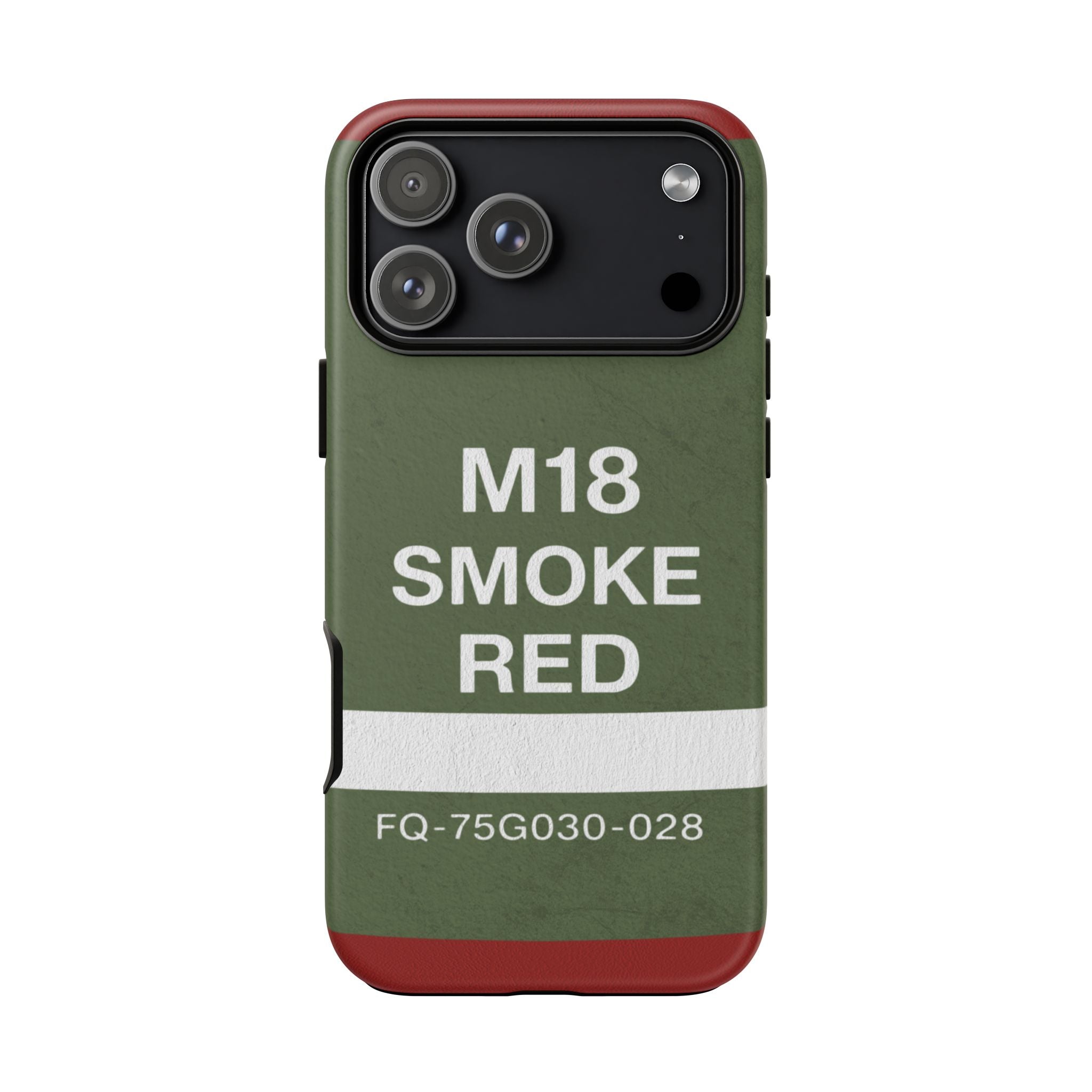 M18 Smoke Red Tough Phone Case | Military-Inspired Dual Layer Protective Cover
