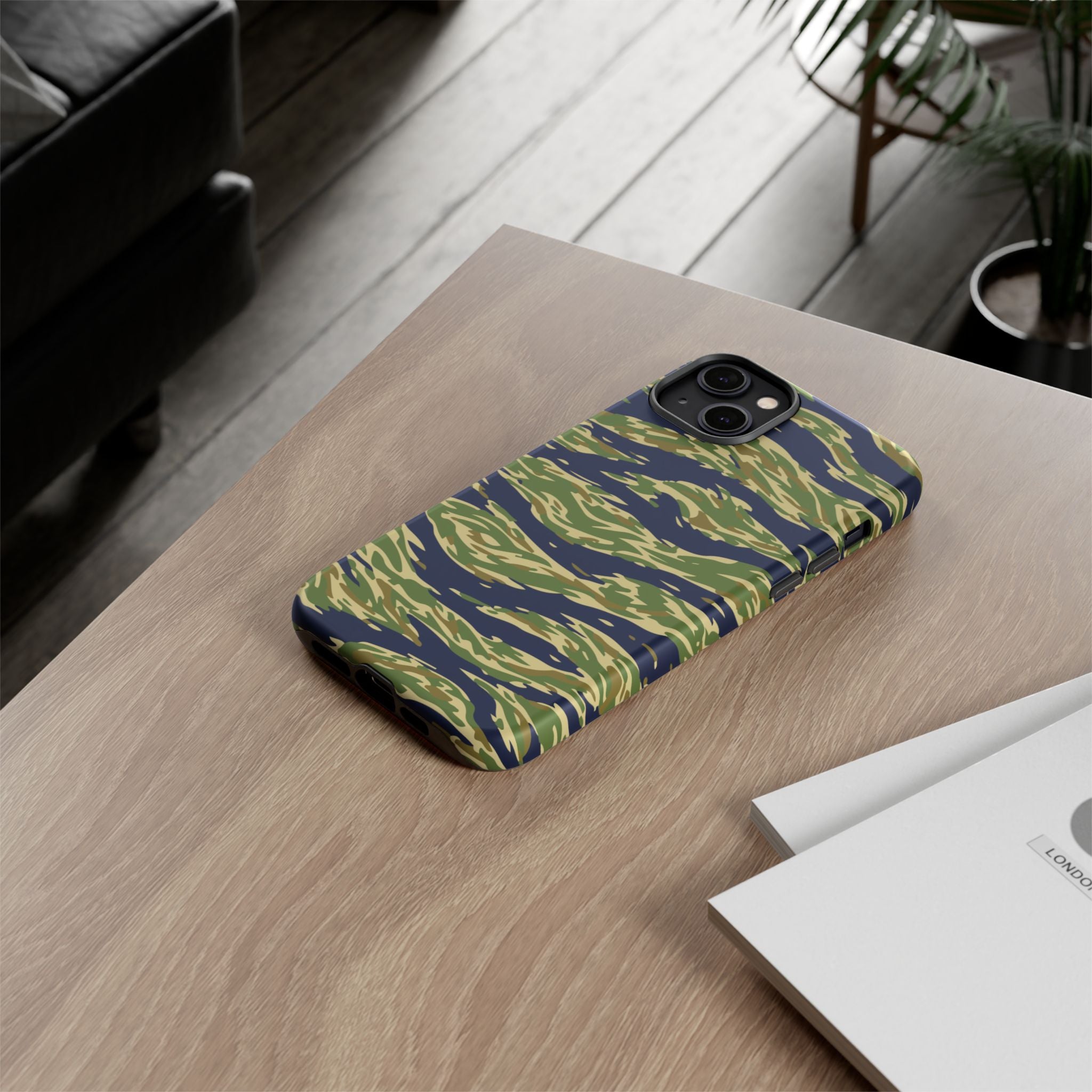 Tiger Stripe Camo Tough Phone Case | Military-Inspired Dual-Layer Protection