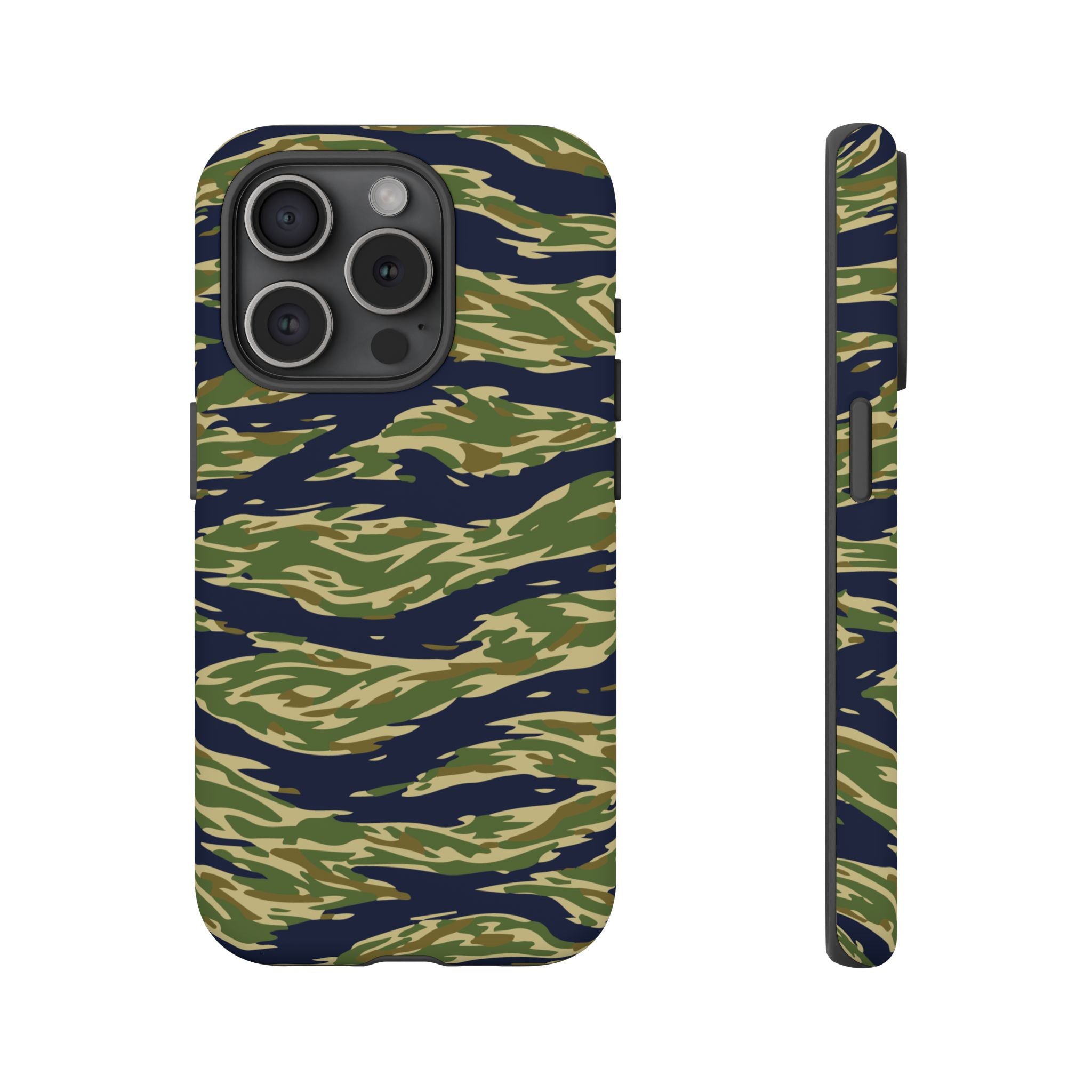 Tiger Stripe Camo Tough Phone Case | Military-Inspired Dual-Layer Protection