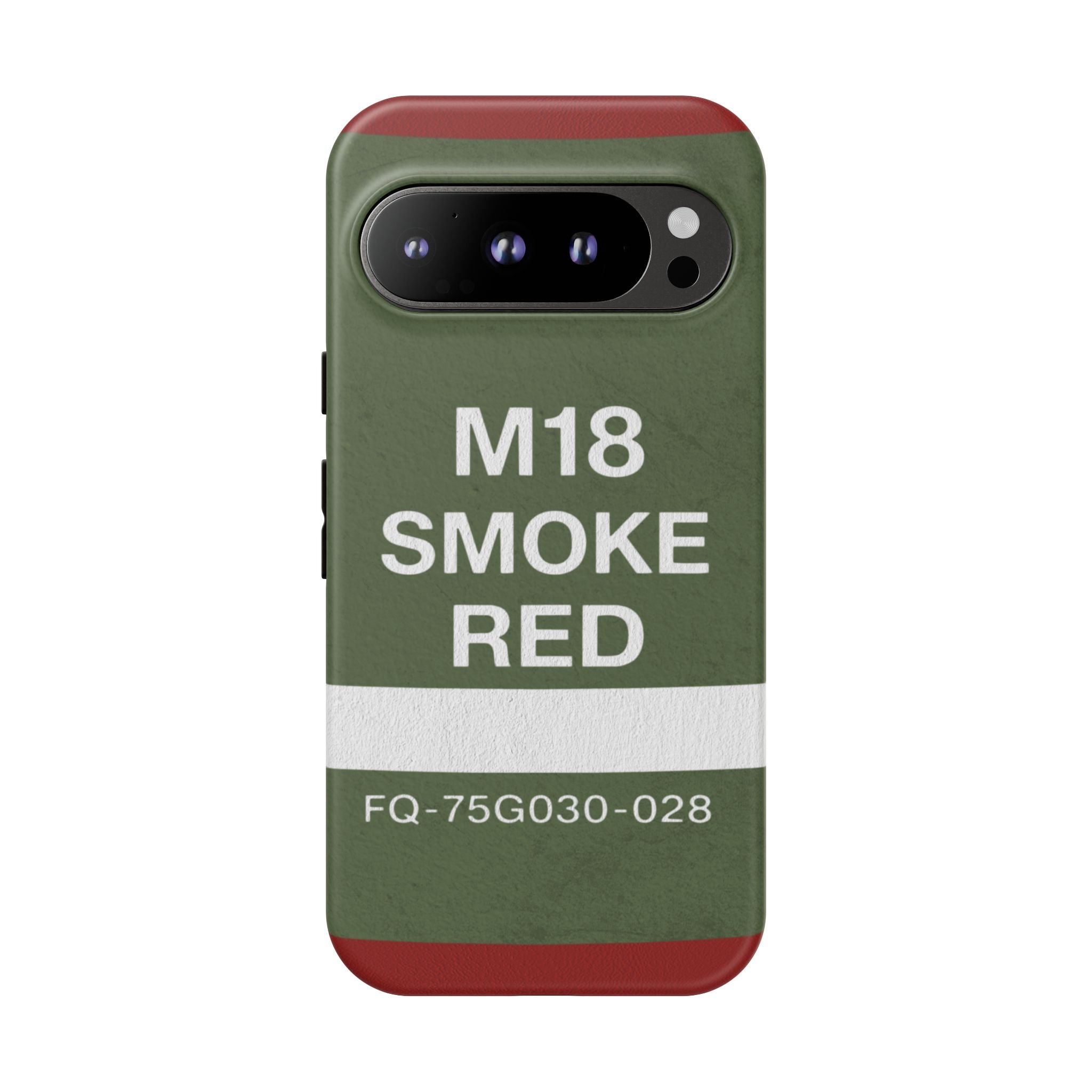 M18 Smoke Red Tough Phone Case | Military-Inspired Dual Layer Protective Cover