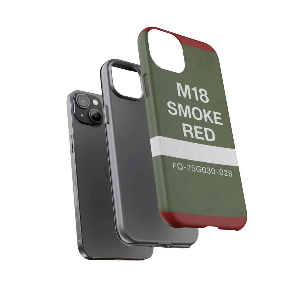 M18 Smoke Red Tough Phone Case | Military-Inspired Dual Layer Protective Cover