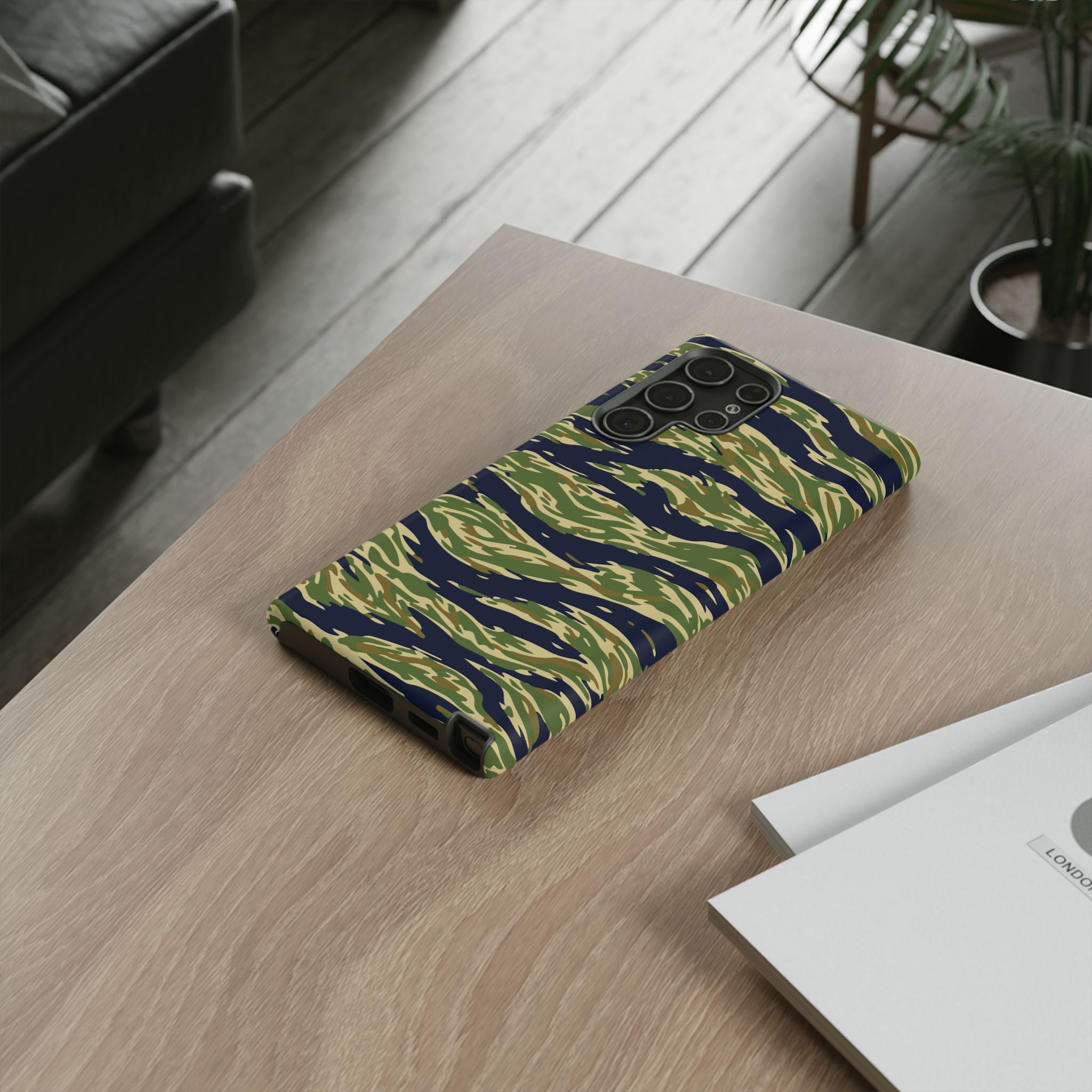 Tiger Stripe Camo Tough Phone Case | Military-Inspired Dual-Layer Protection
