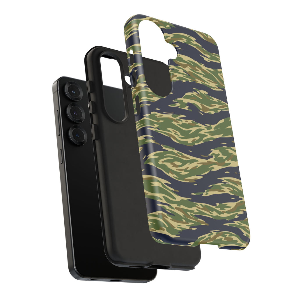 Tiger Stripe Camo Tough Phone Case | Military-Inspired Dual-Layer Protection