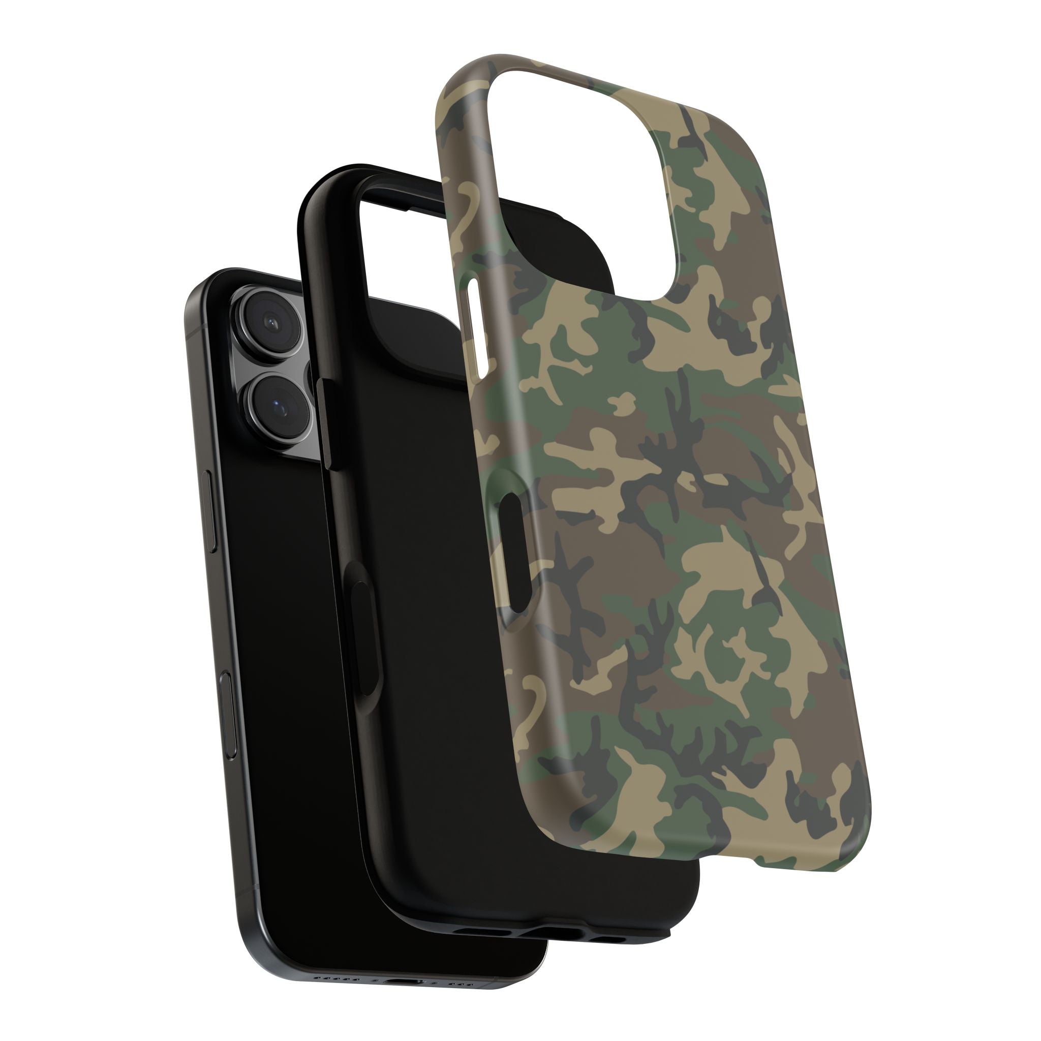 Woodland (M81) Tough Phone Case — Military-Inspired Dual-Layer Protective Cover