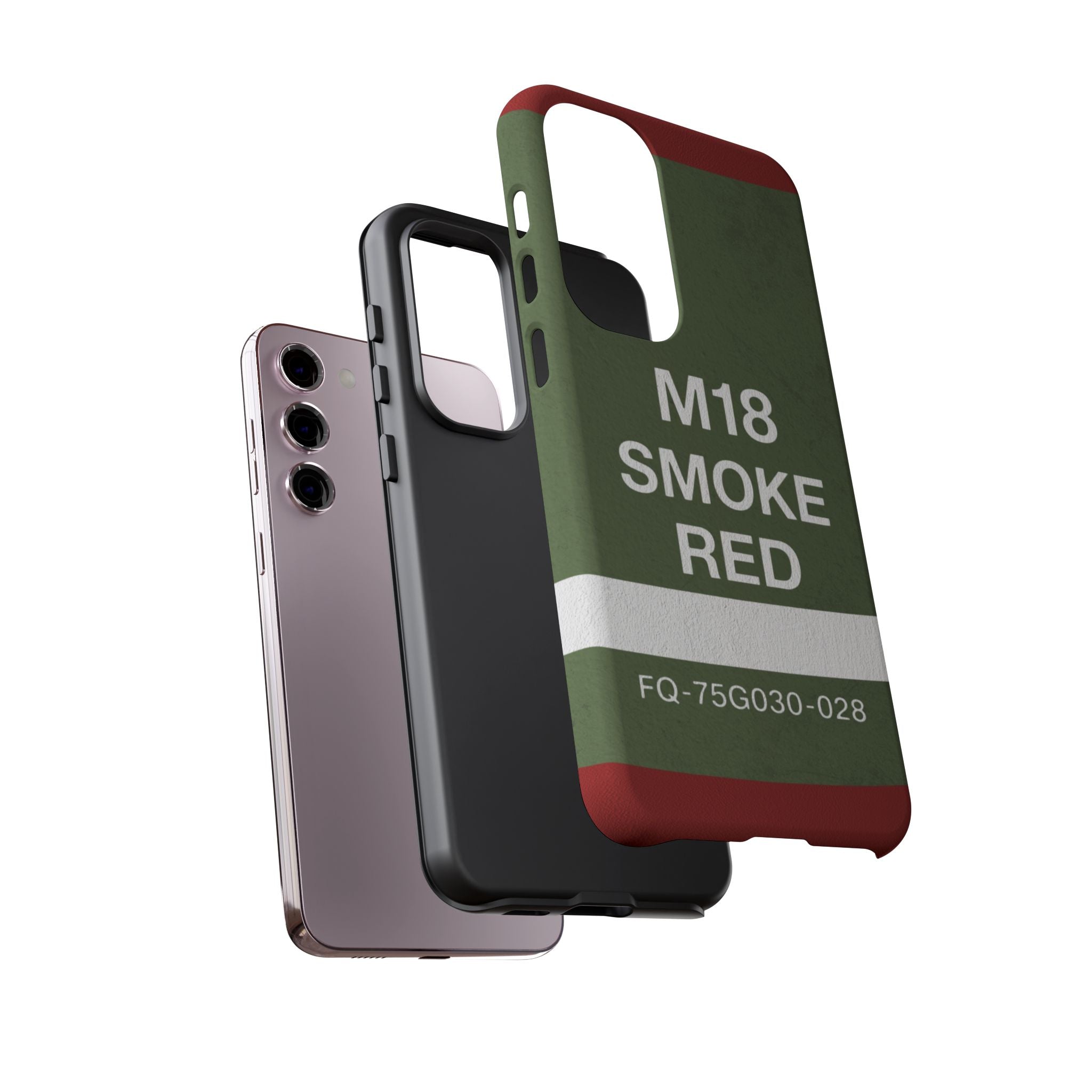 M18 Smoke Red Tough Phone Case | Military-Inspired Dual Layer Protective Cover