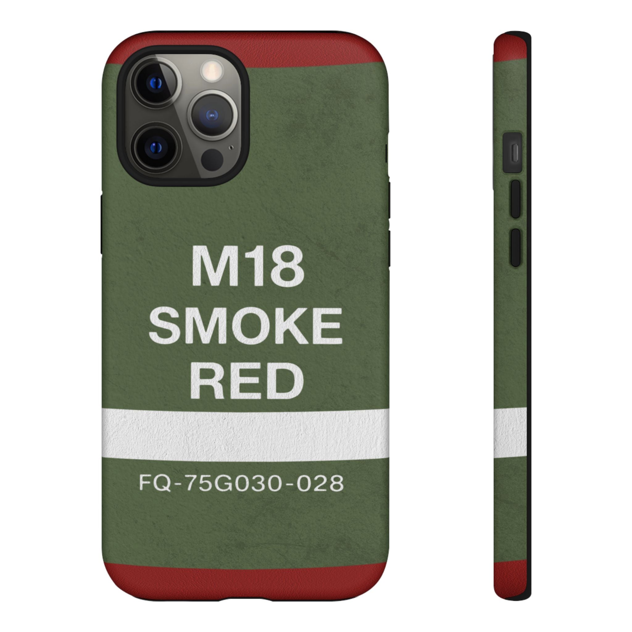 M18 Smoke Red Tough Phone Case | Military-Inspired Dual Layer Protective Cover