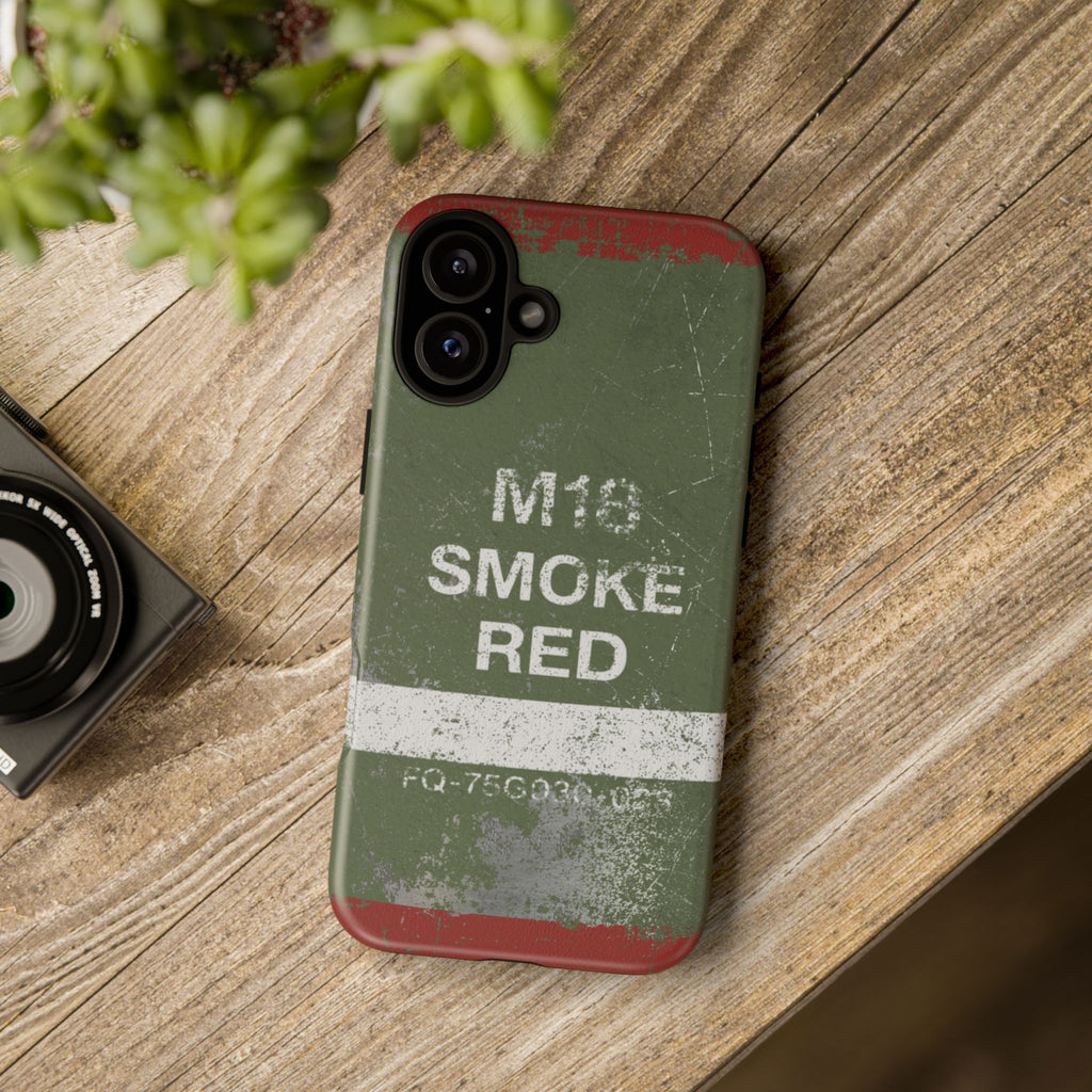 M18 Smoke Red (Distressed) Phone Case | Military-Inspired Dual Layer Protective Cover