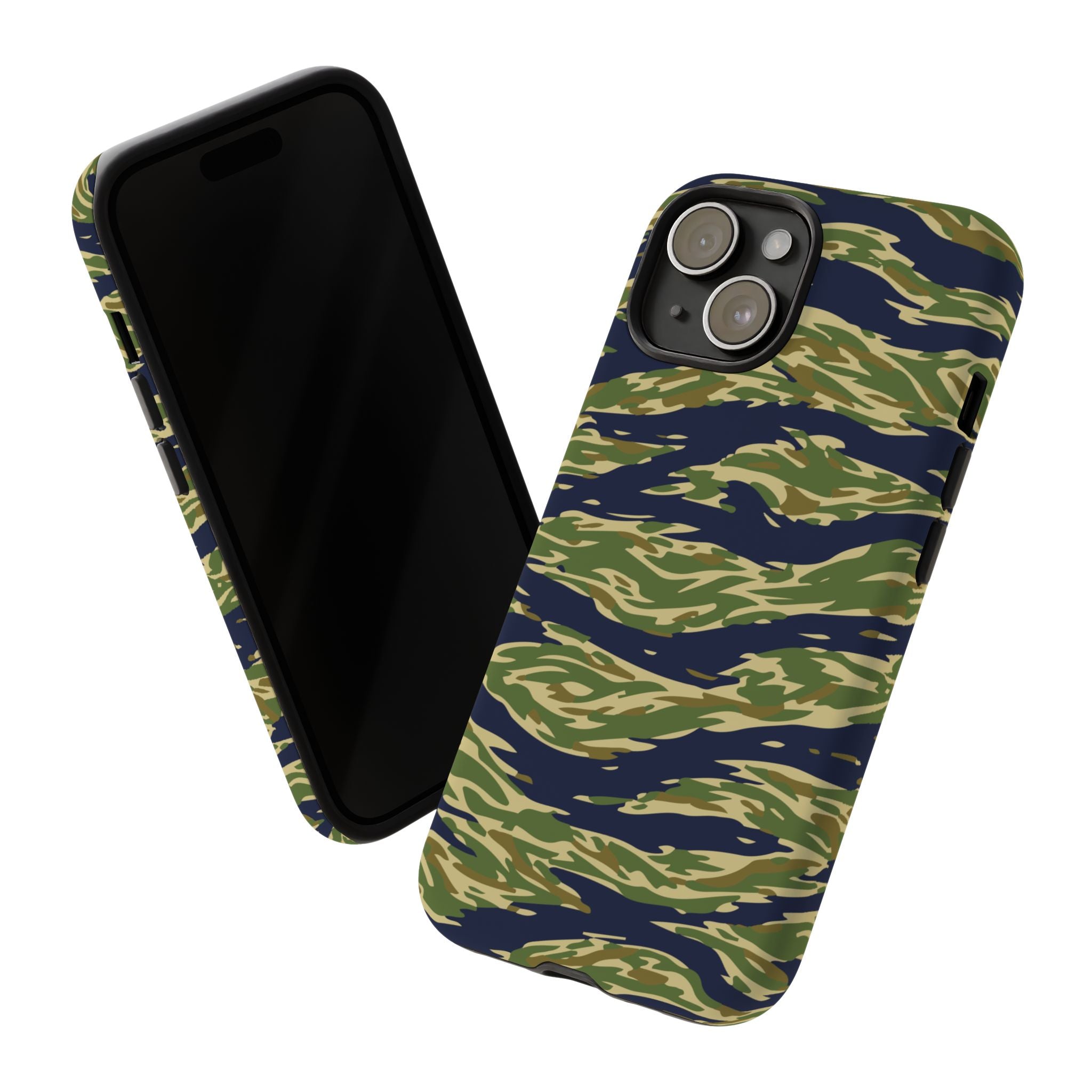 Tiger Stripe Camo Tough Phone Case | Military-Inspired Dual-Layer Protection