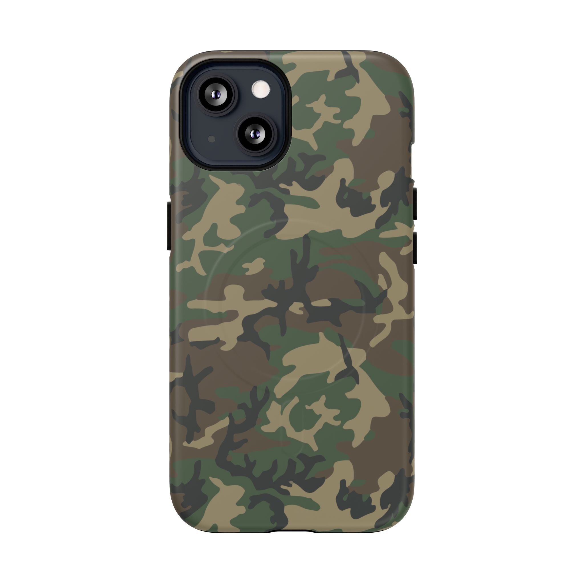 MagSafe® Compatible Tough Phone Case – M81 Woodland Camo | Rugged Military-Style Cover
