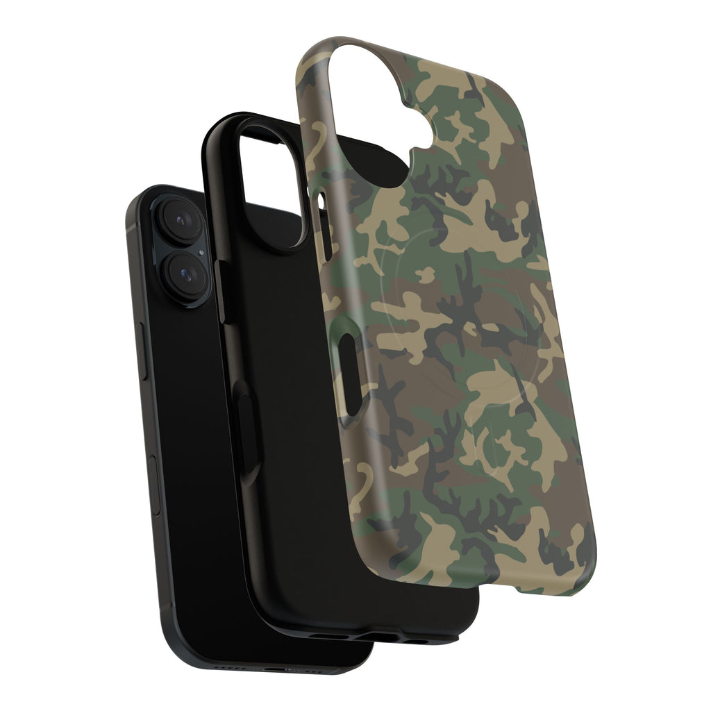 MagSafe® Compatible Tough Phone Case – M81 Woodland Camo | Rugged Military-Style Cover