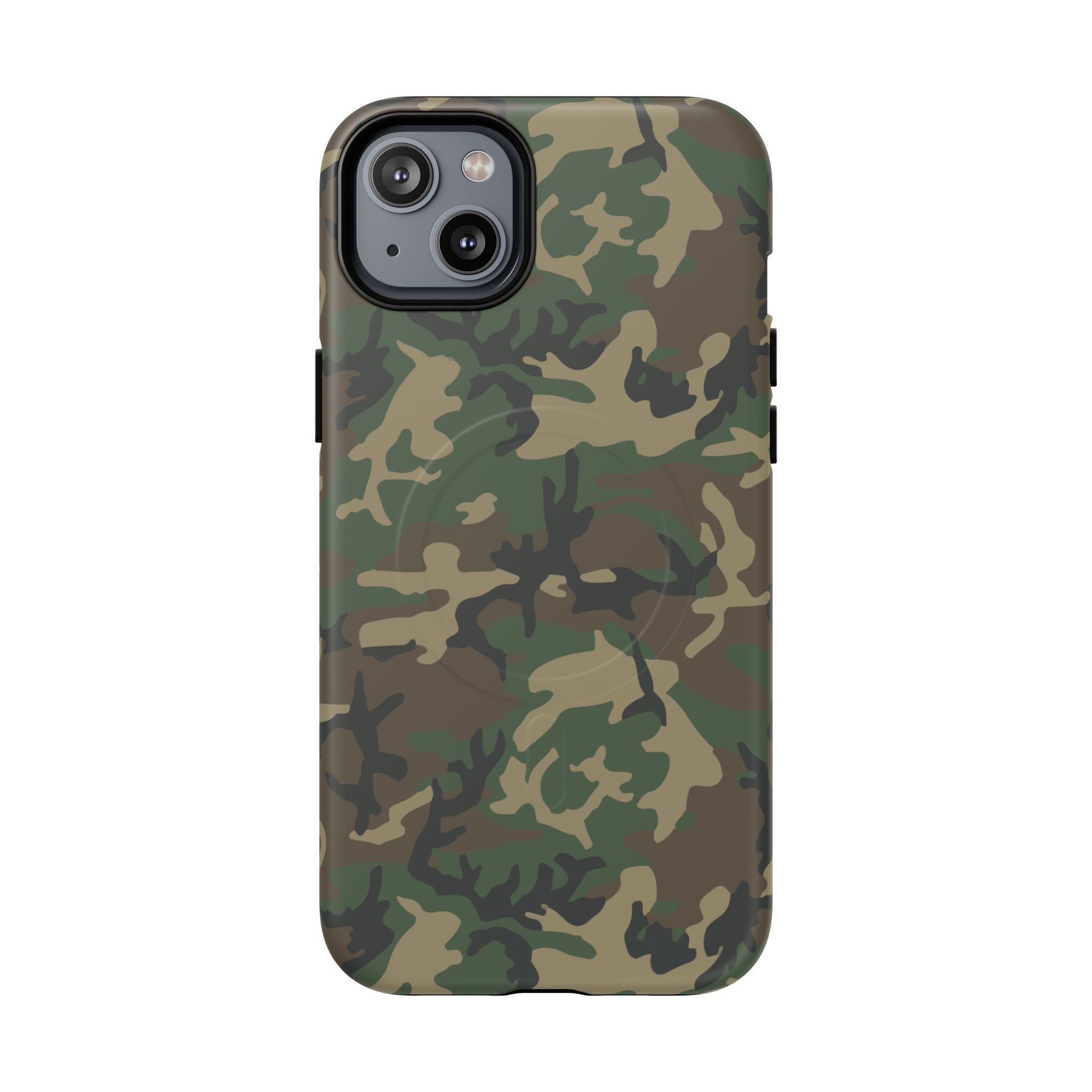 MagSafe® Compatible Tough Phone Case – M81 Woodland Camo | Rugged Military-Style Cover