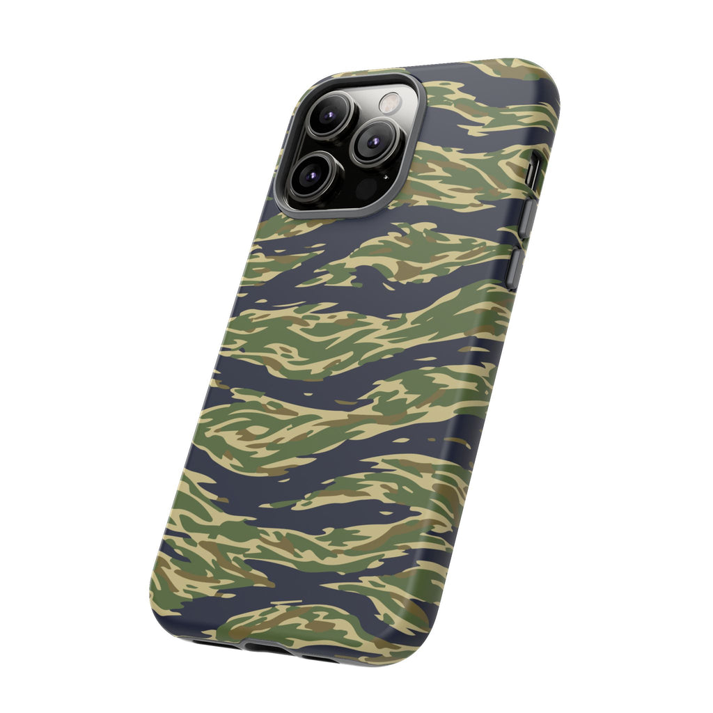 Tiger Stripe Camo Tough Phone Case | Military-Inspired Dual-Layer Protection