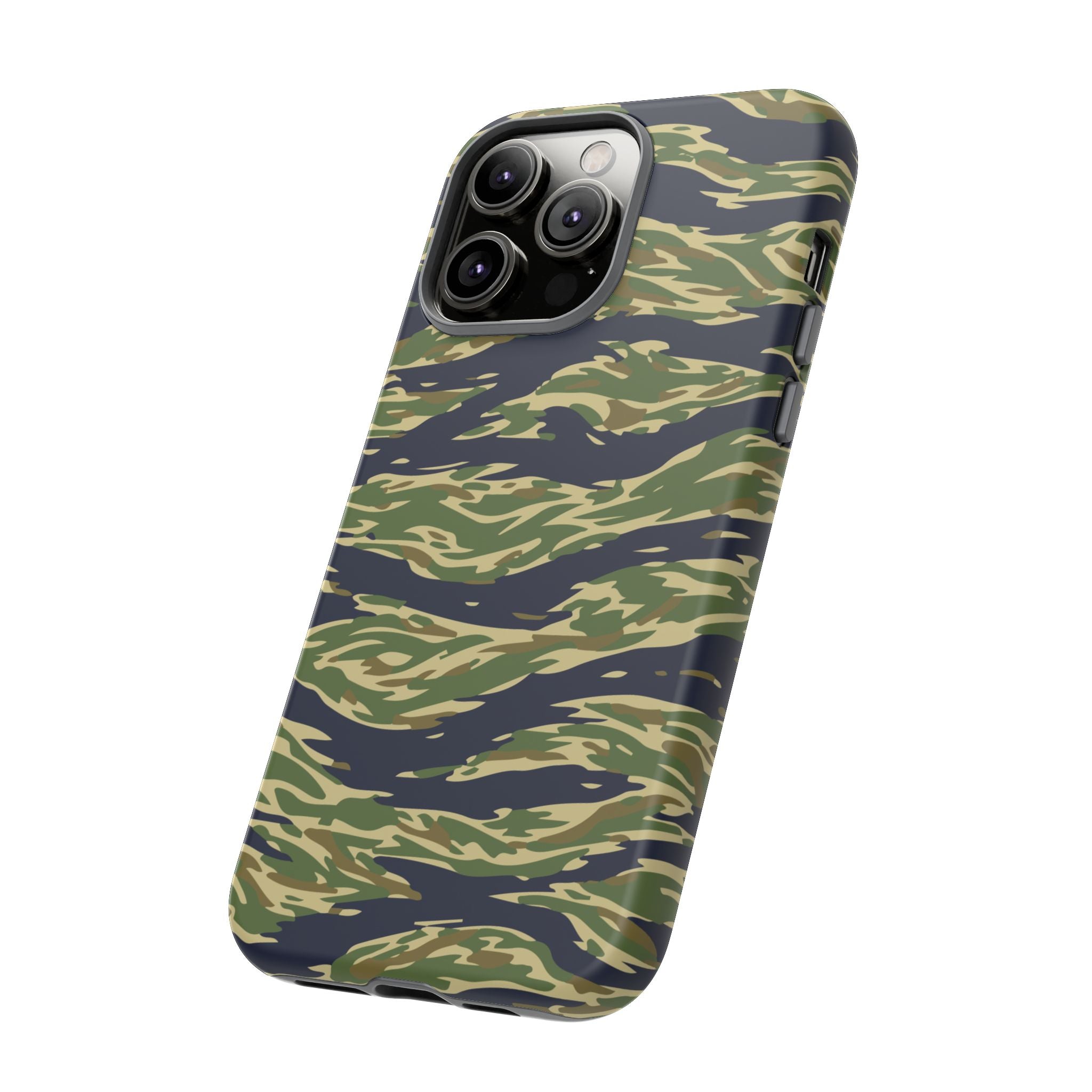 Tiger Stripe Camo Tough Phone Case | Military-Inspired Dual-Layer Protection