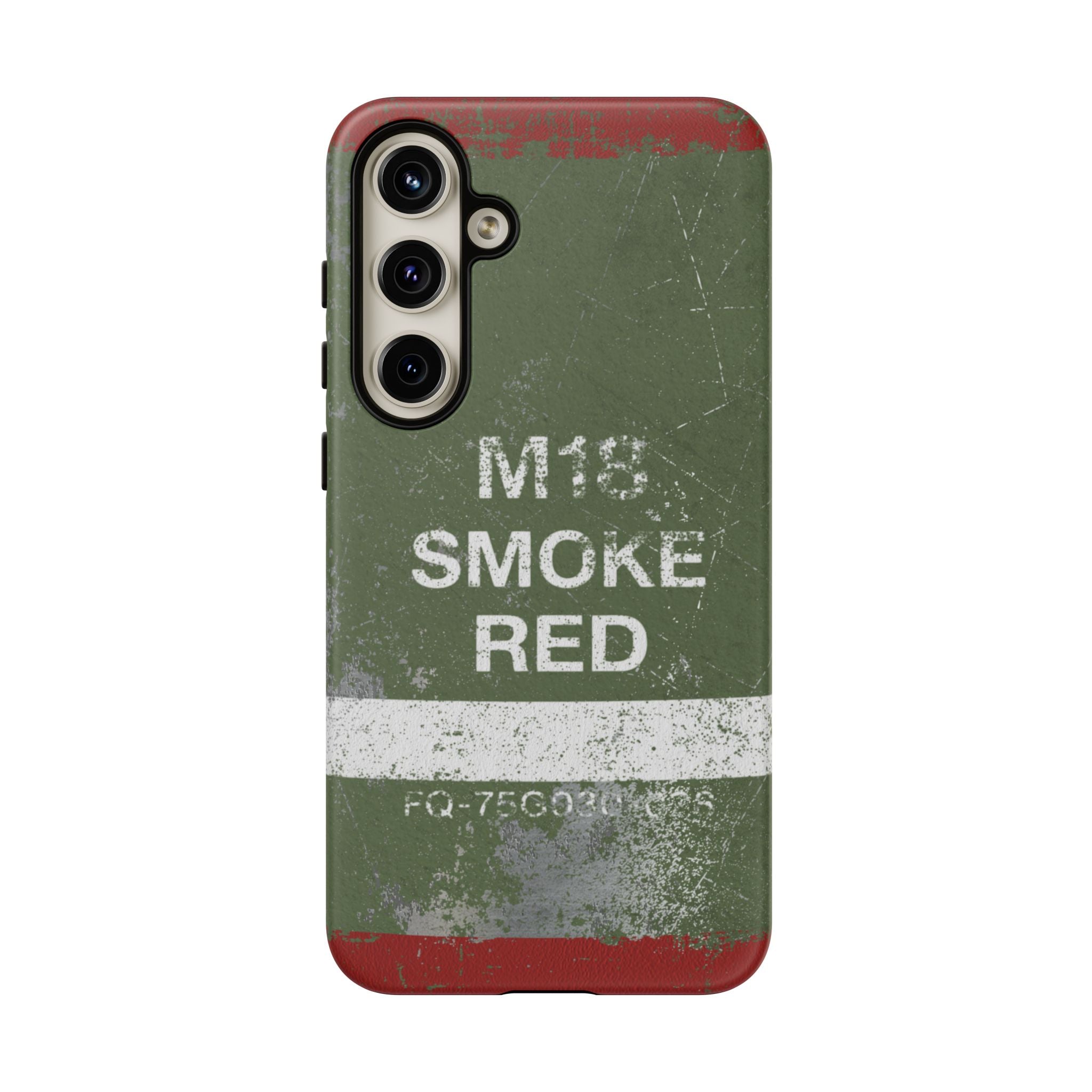 M18 Smoke Red (Distressed) Phone Case | Military-Inspired Dual Layer Protective Cover