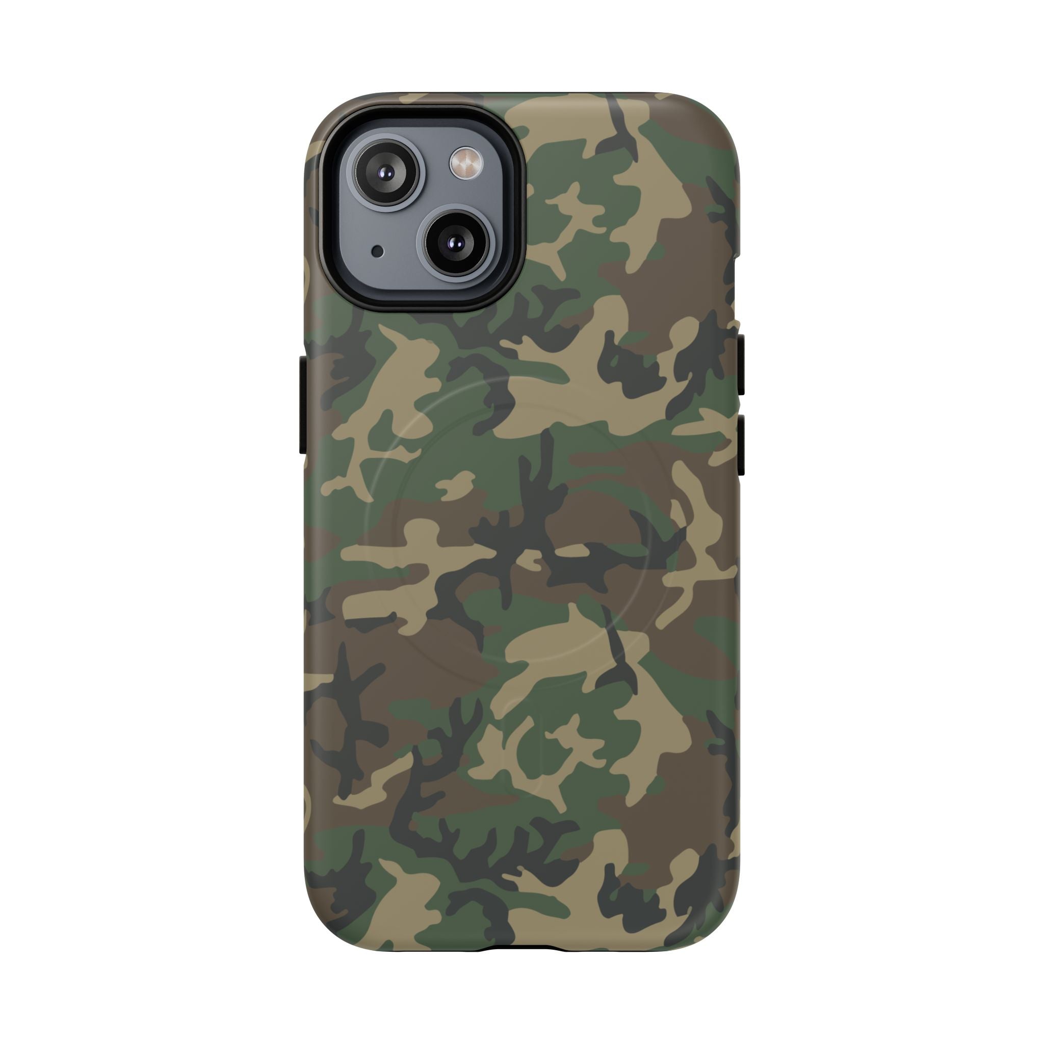 MagSafe® Compatible Tough Phone Case – M81 Woodland Camo | Rugged Military-Style Cover