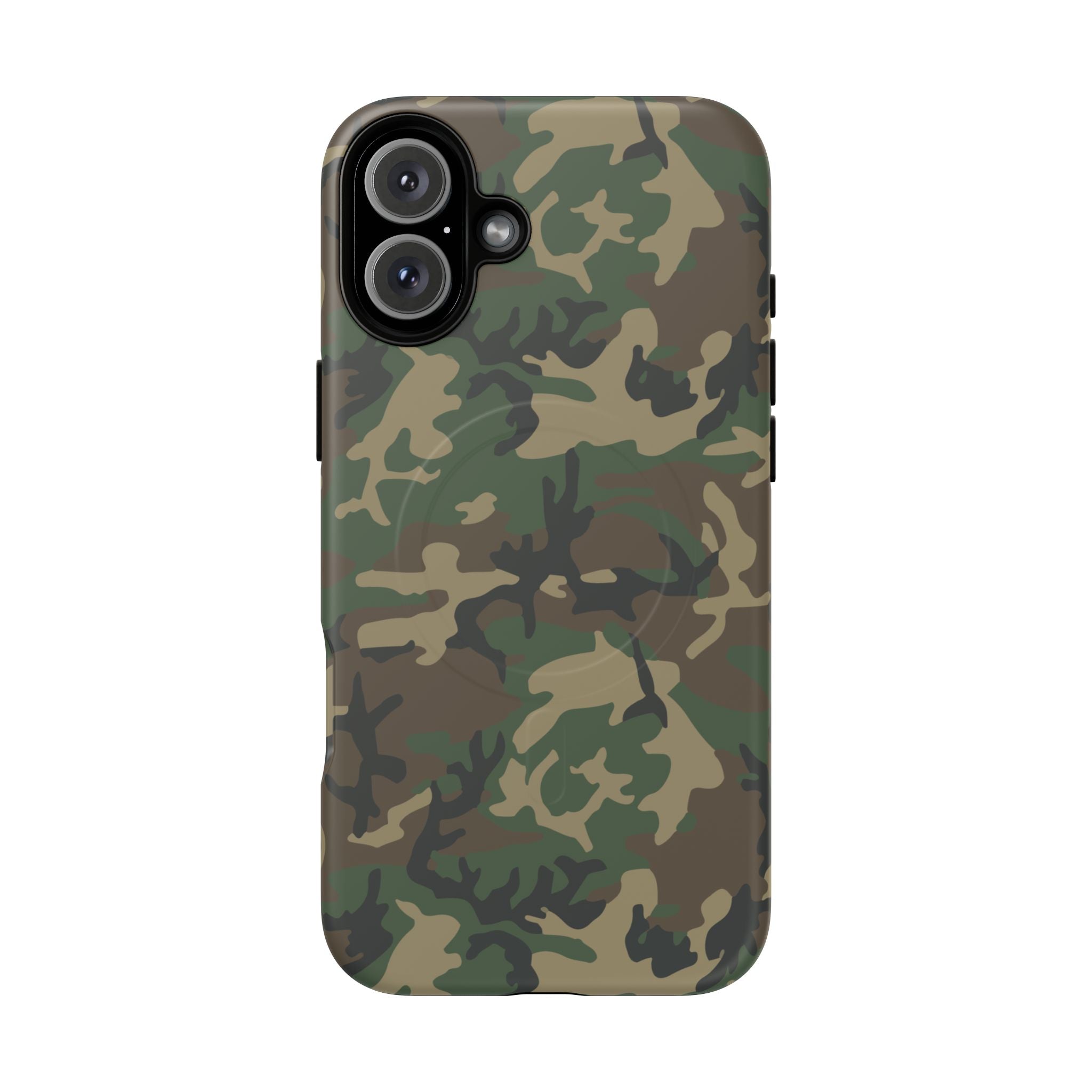 MagSafe® Compatible Tough Phone Case – M81 Woodland Camo | Rugged Military-Style Cover