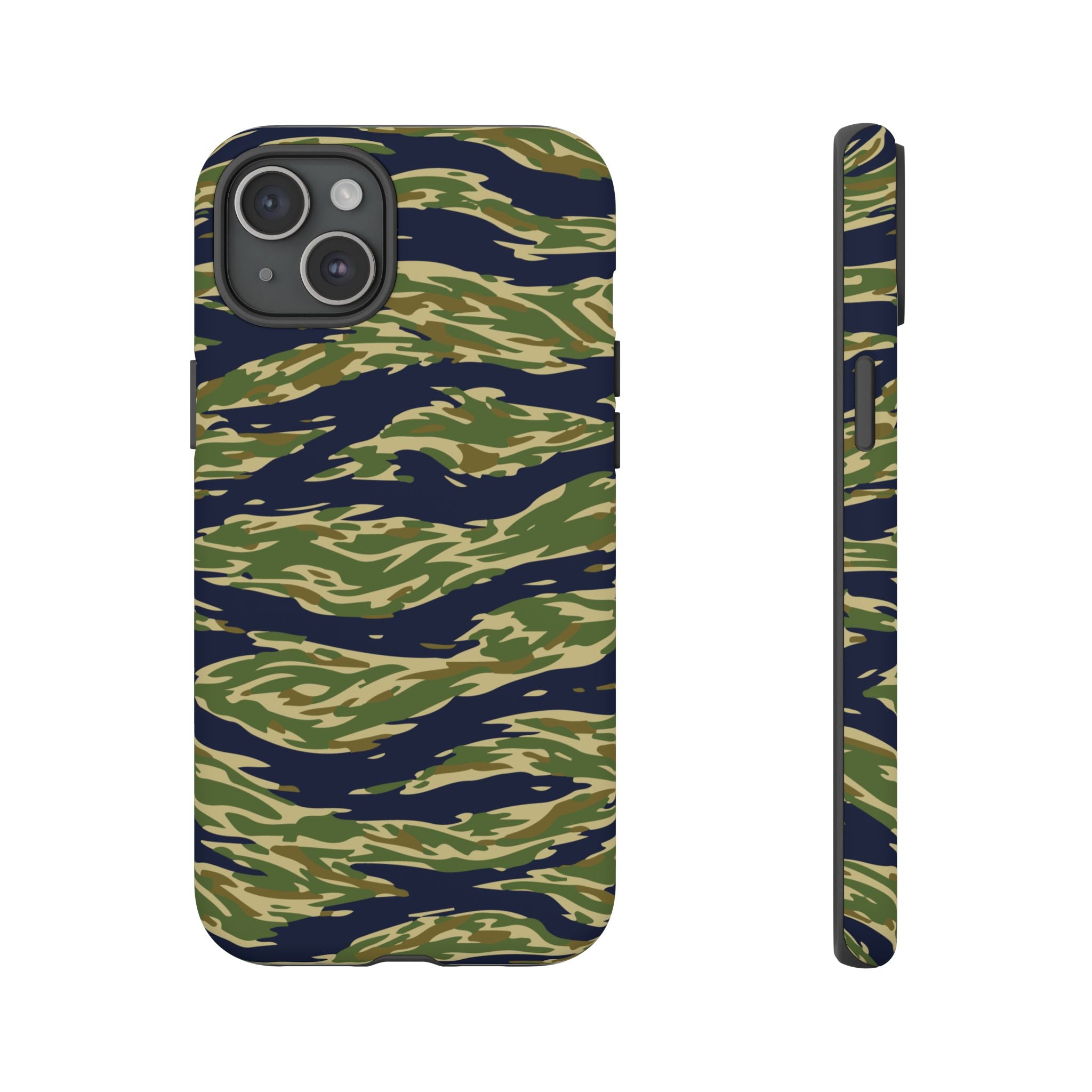 Tiger Stripe Camo Tough Phone Case | Military-Inspired Dual-Layer Protection