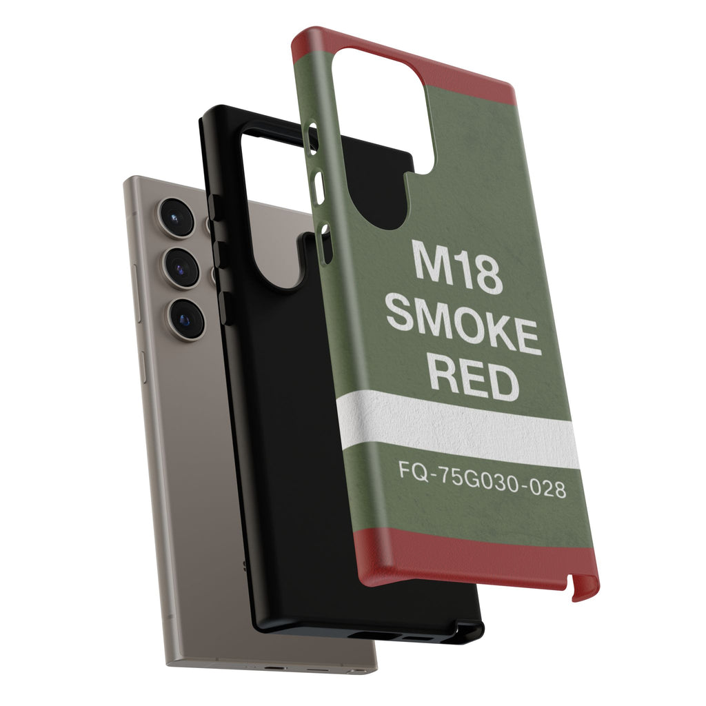 M18 Smoke Red Tough Phone Case | Military-Inspired Dual Layer Protective Cover