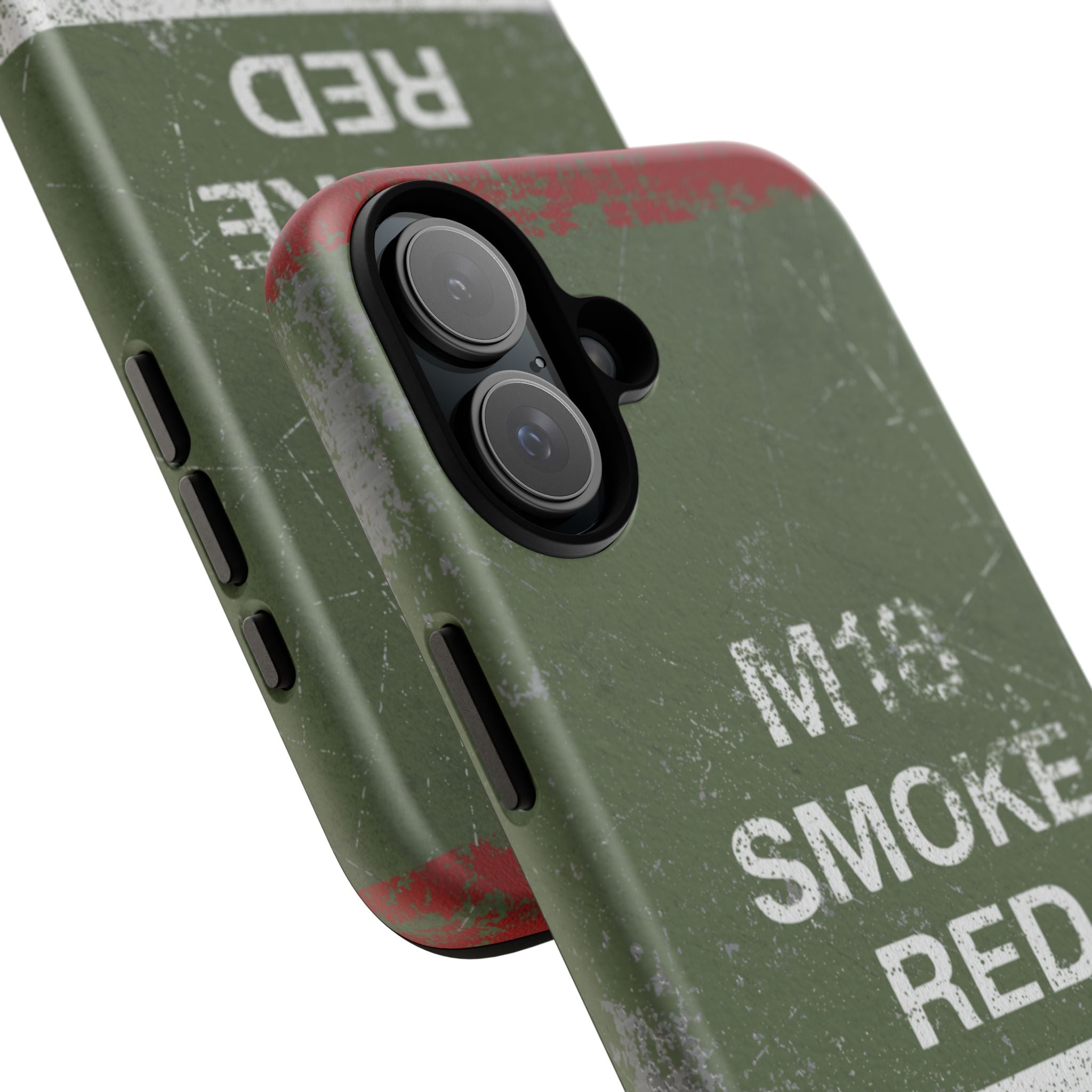 M18 Smoke Red (Distressed) Phone Case | Military-Inspired Dual Layer Protective Cover