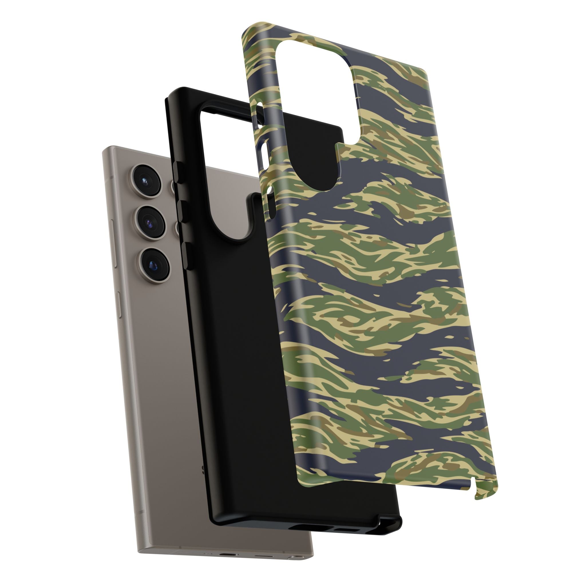 Tiger Stripe Camo Tough Phone Case | Military-Inspired Dual-Layer Protection