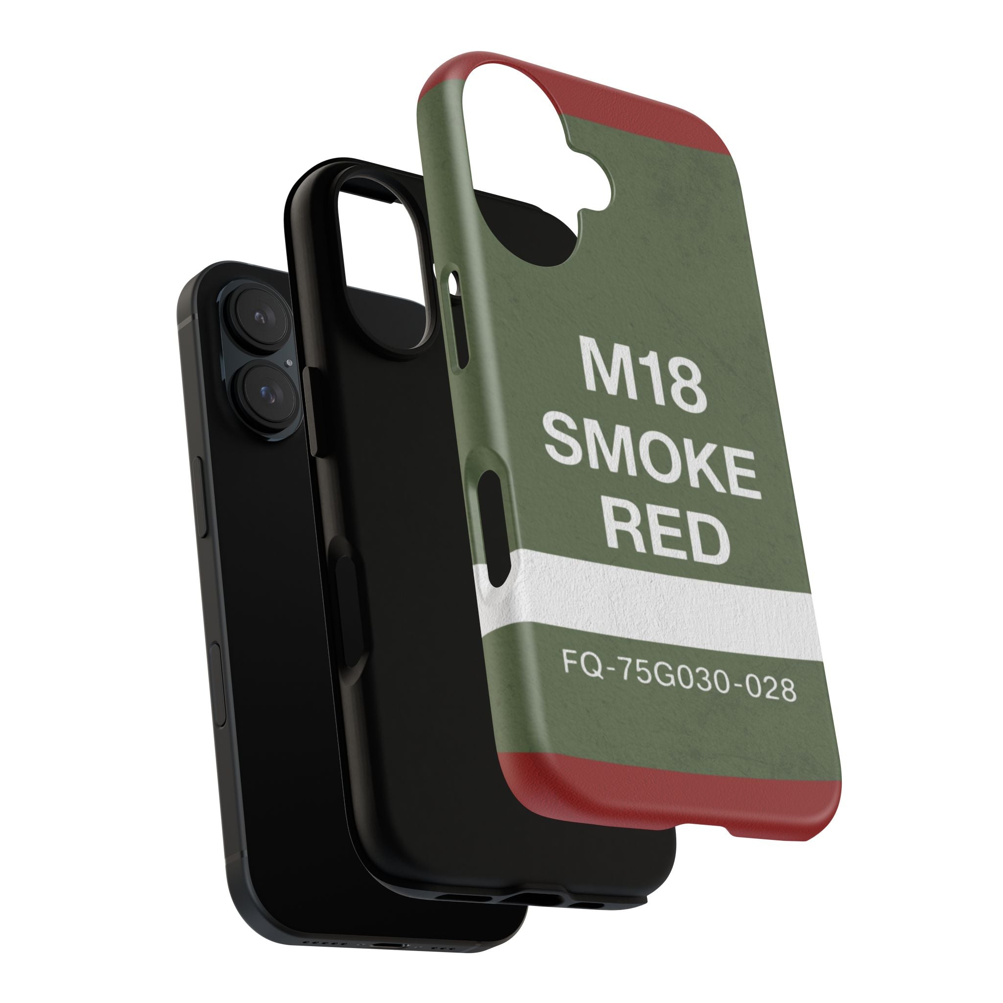 M18 Smoke Red Tough Phone Case | Military-Inspired Dual Layer Protective Cover