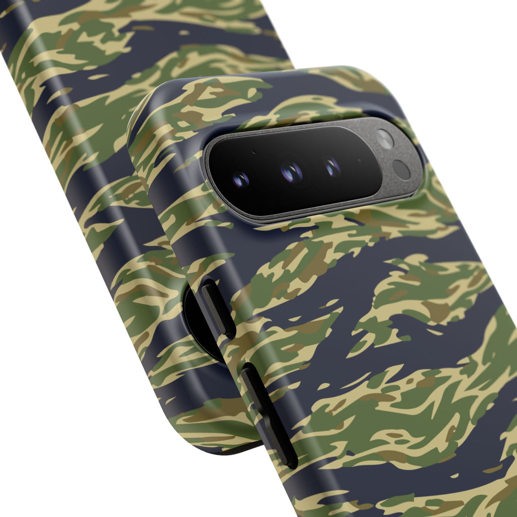 Tiger Stripe Camo Tough Phone Case | Military-Inspired Dual-Layer Protection