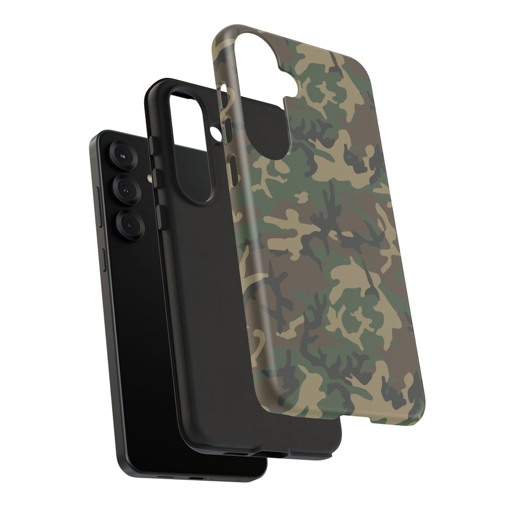 Woodland (M81) Tough Phone Case — Military-Inspired Dual-Layer Protective Cover