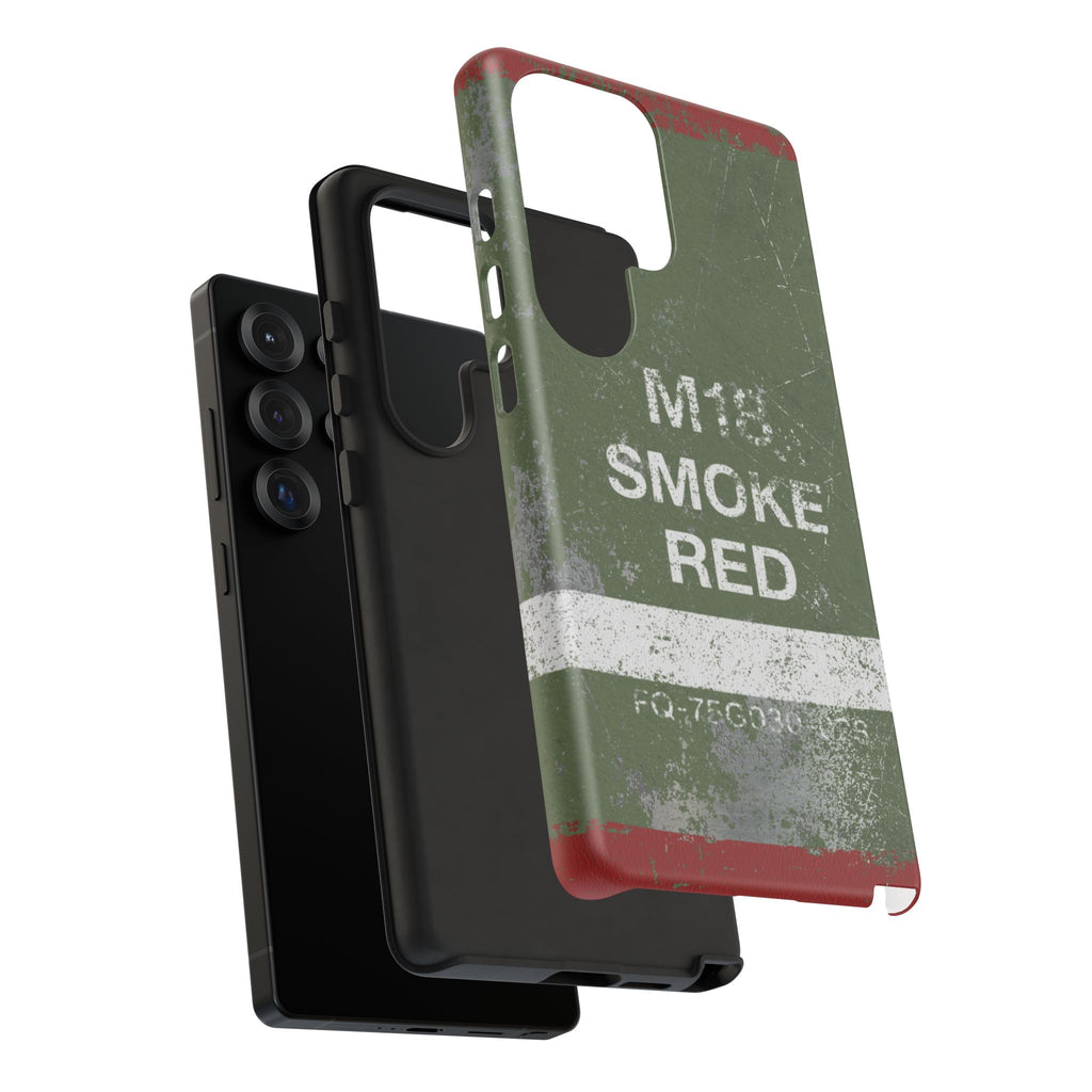 M18 Smoke Red (Distressed) Phone Case | Military-Inspired Dual Layer Protective Cover