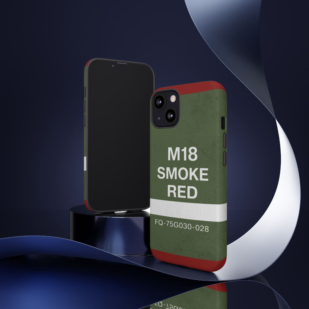 M18 Smoke Red Tough Phone Case | Military-Inspired Dual Layer Protective Cover