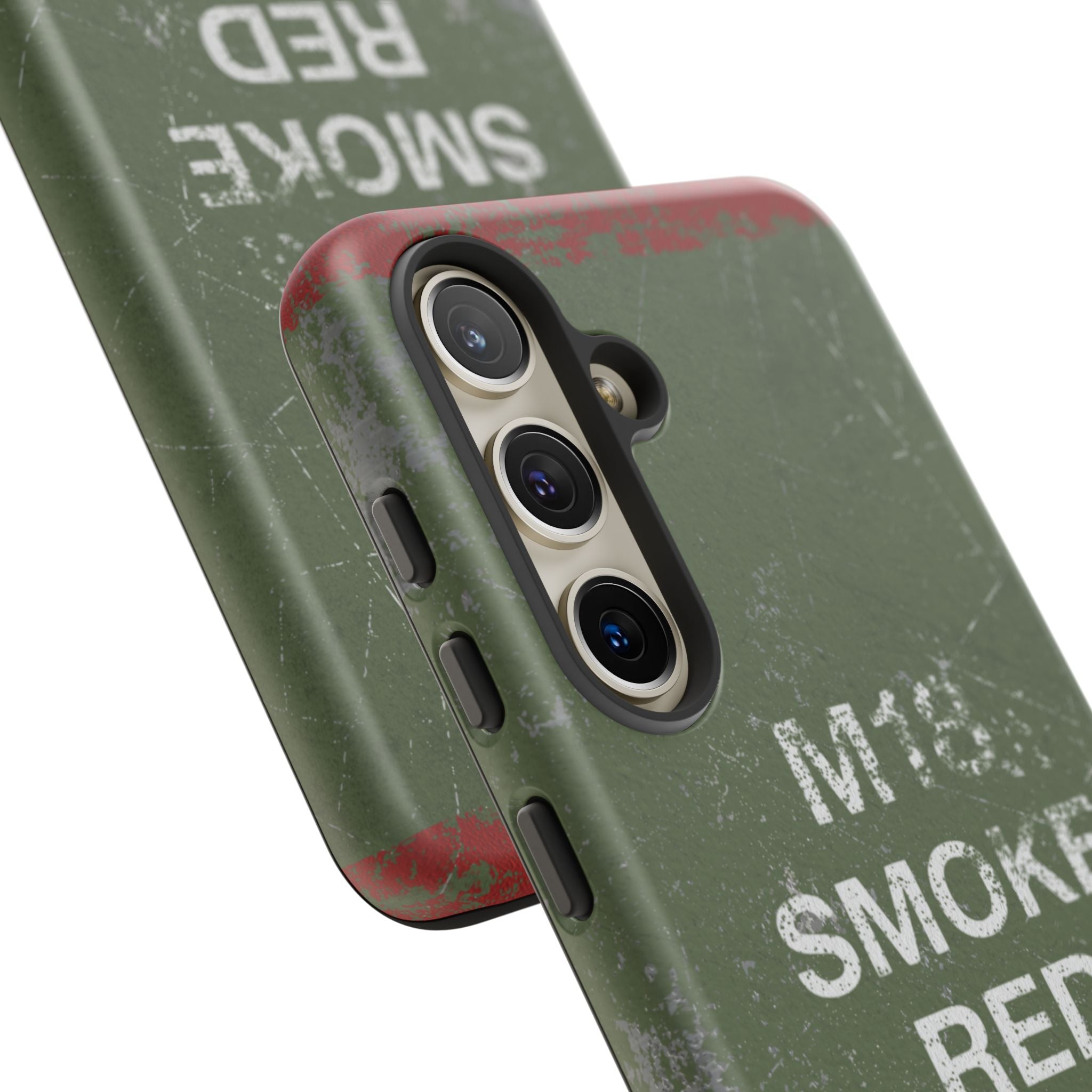 M18 Smoke Red (Distressed) Phone Case | Military-Inspired Dual Layer Protective Cover