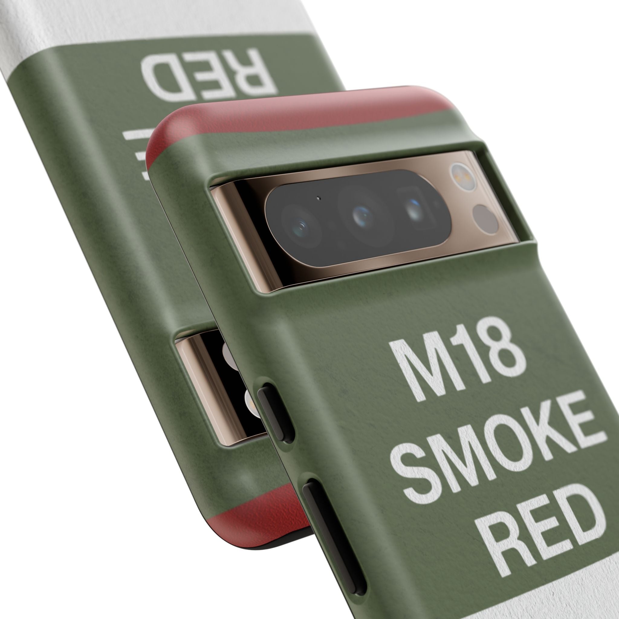 M18 Smoke Red Tough Phone Case | Military-Inspired Dual Layer Protective Cover
