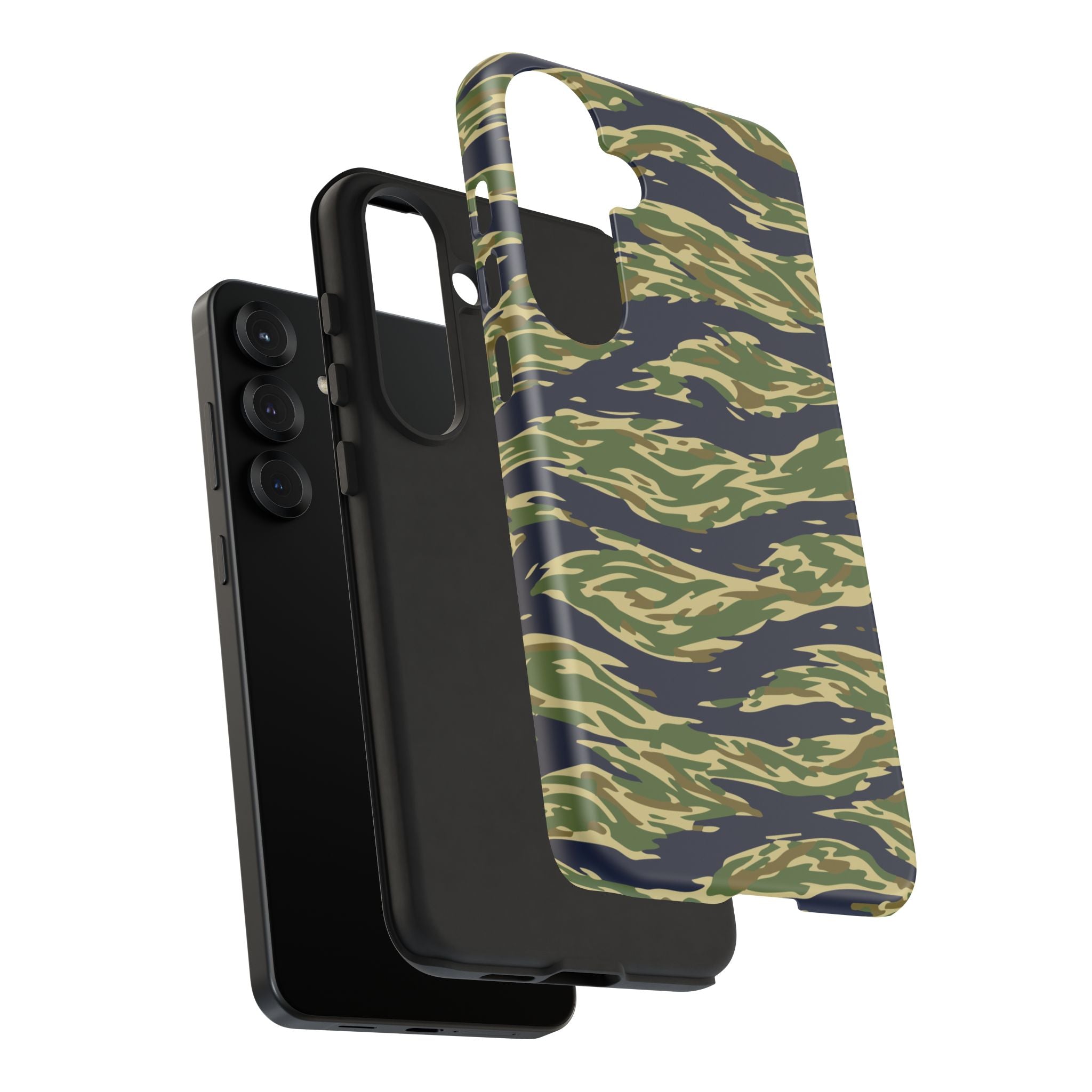 Tiger Stripe Camo Tough Phone Case | Military-Inspired Dual-Layer Protection