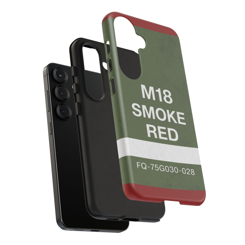 M18 Smoke Red Tough Phone Case | Military-Inspired Dual Layer Protective Cover