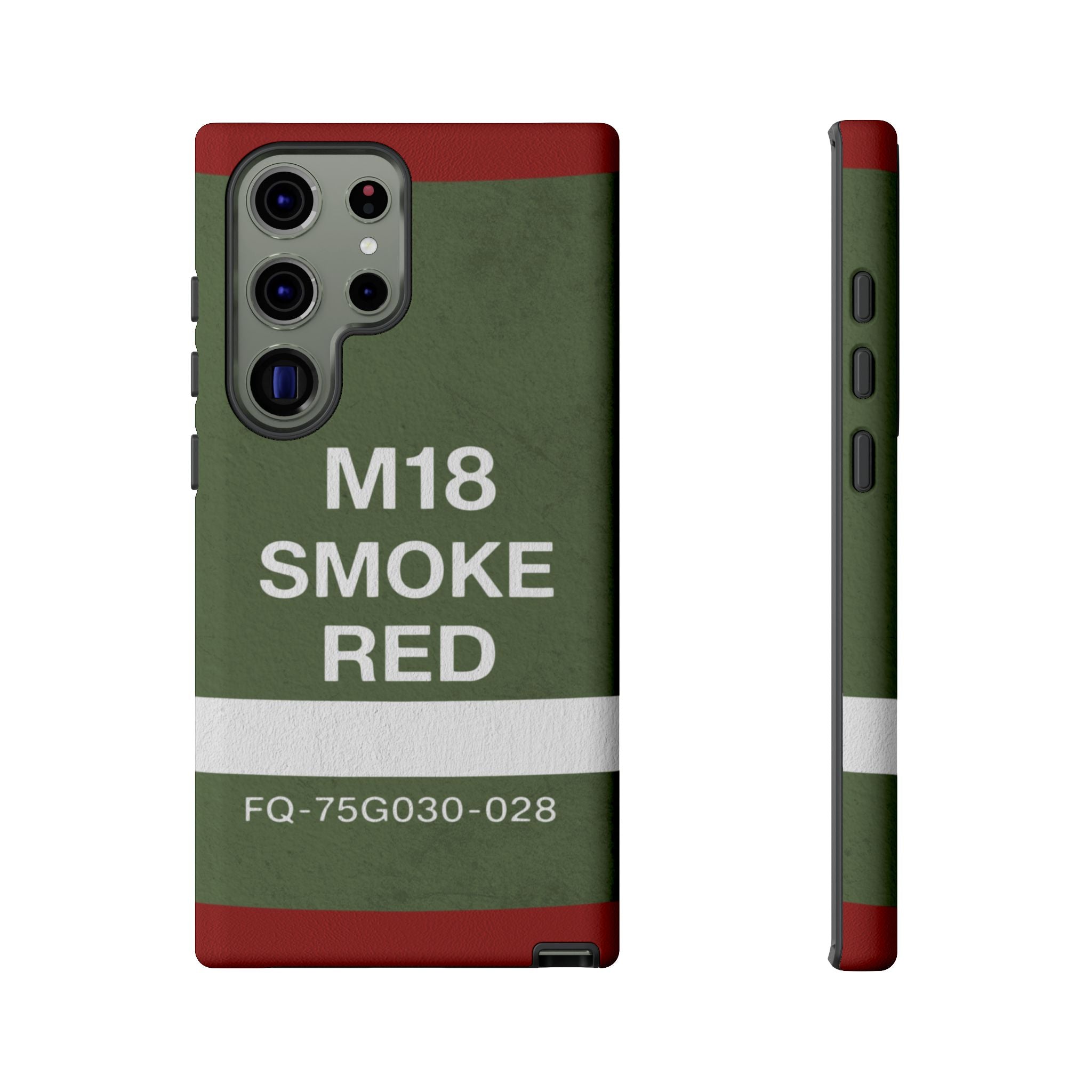 M18 Smoke Red Tough Phone Case | Military-Inspired Dual Layer Protective Cover