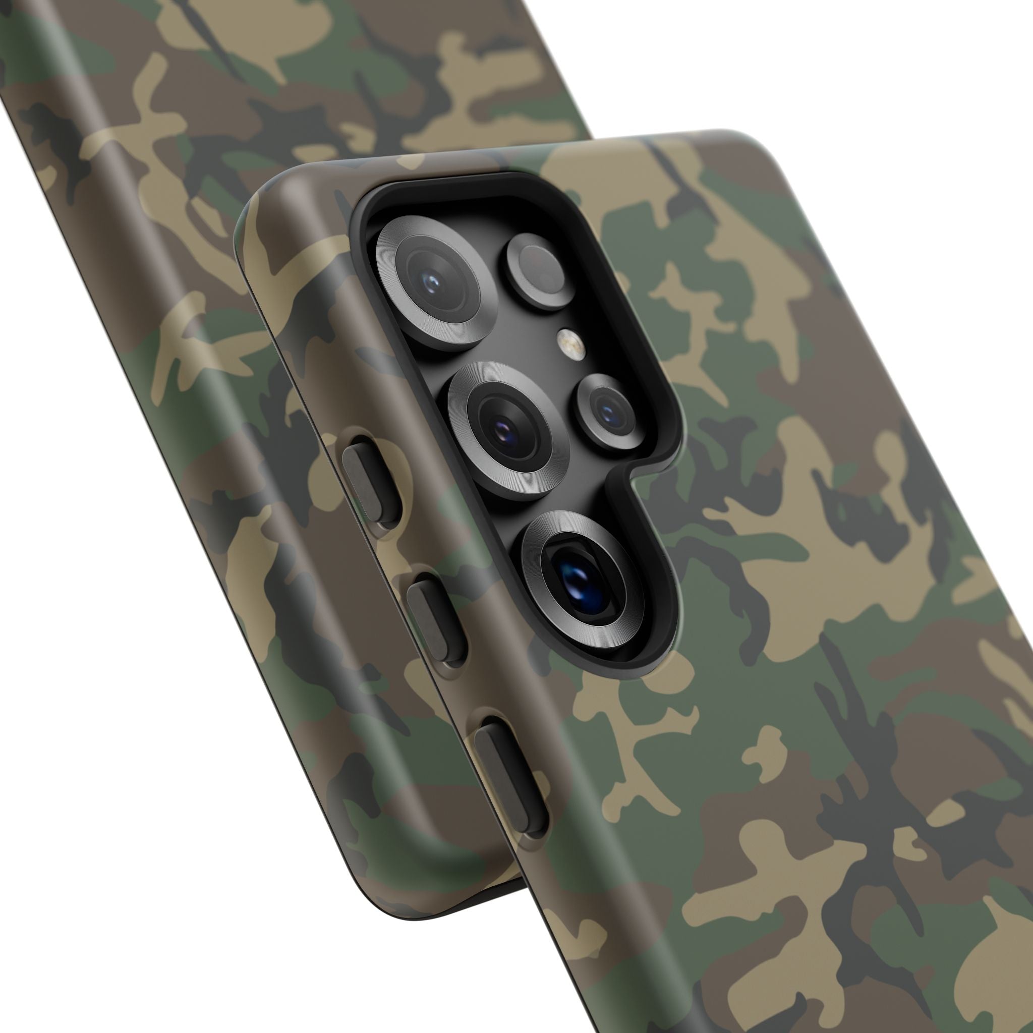 Woodland (M81) Tough Phone Case — Military-Inspired Dual-Layer Protective Cover