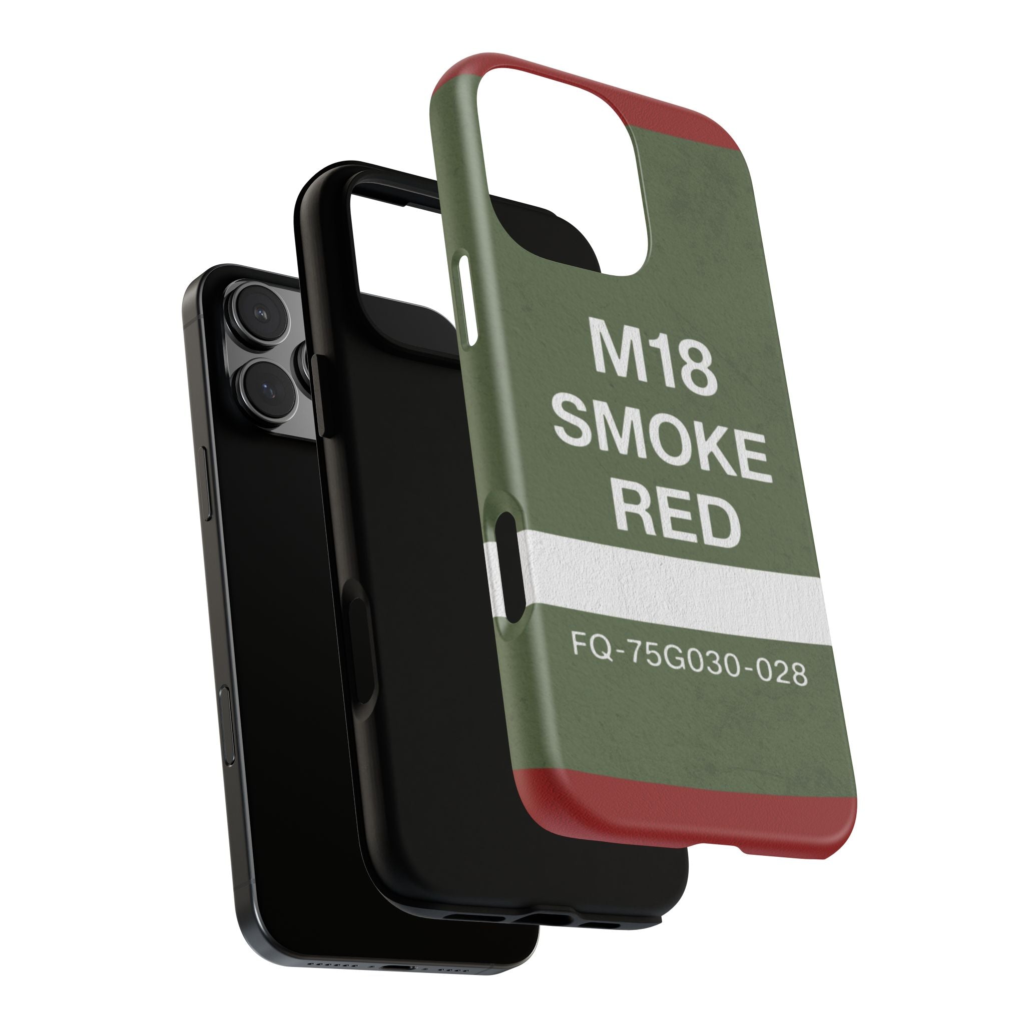 M18 Smoke Red Tough Phone Case | Military-Inspired Dual Layer Protective Cover