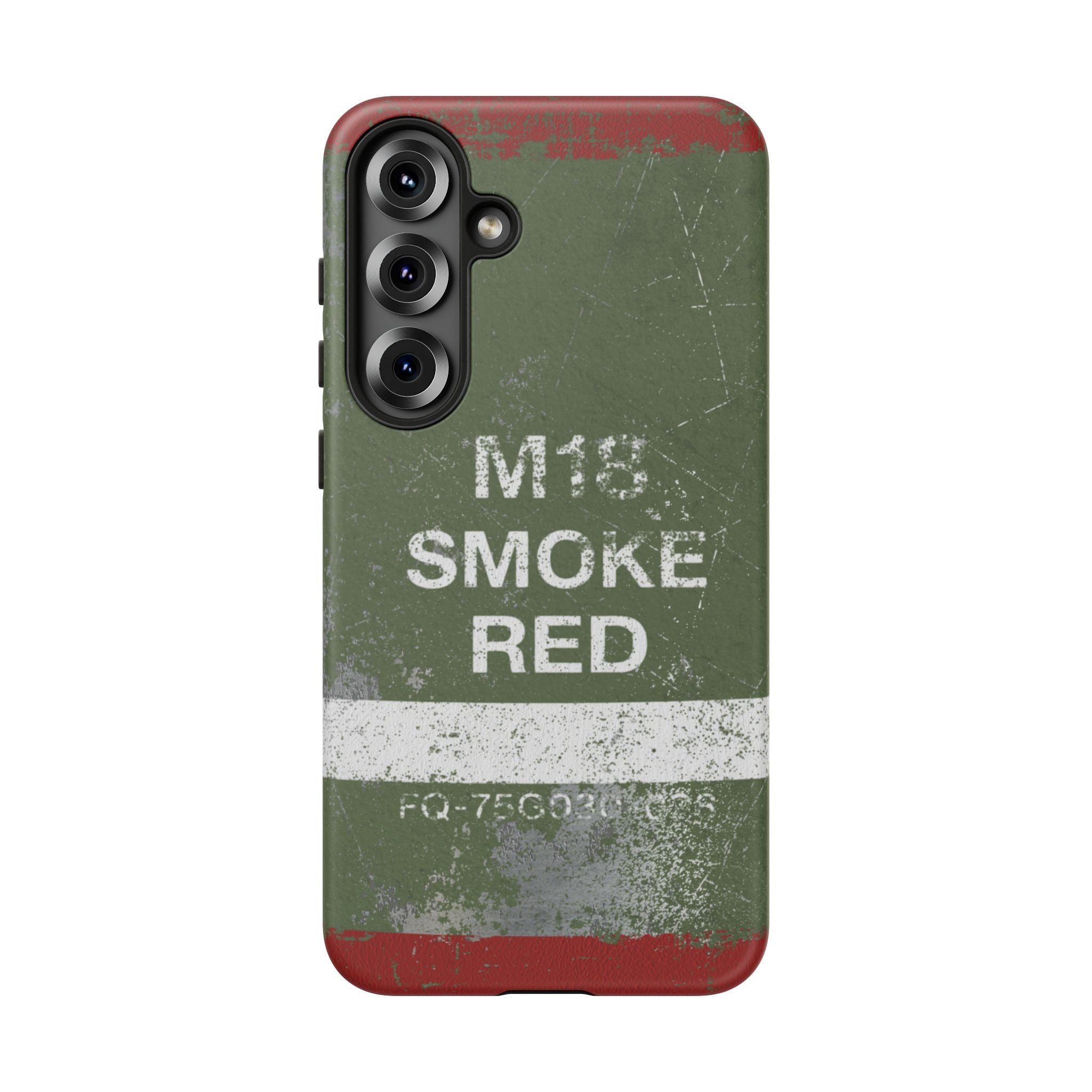 M18 Smoke Red (Distressed) Phone Case | Military-Inspired Dual Layer Protective Cover