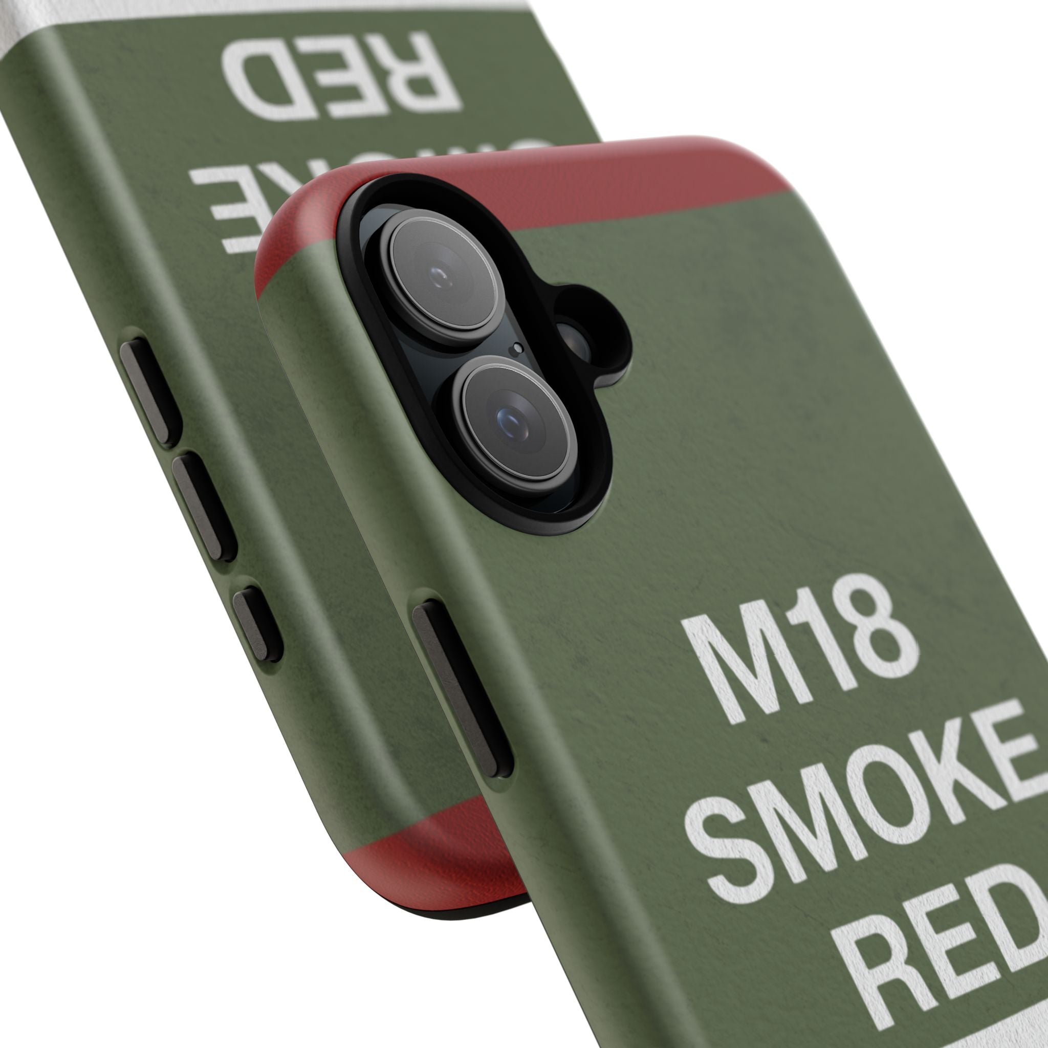 M18 Smoke Red Tough Phone Case | Military-Inspired Dual Layer Protective Cover