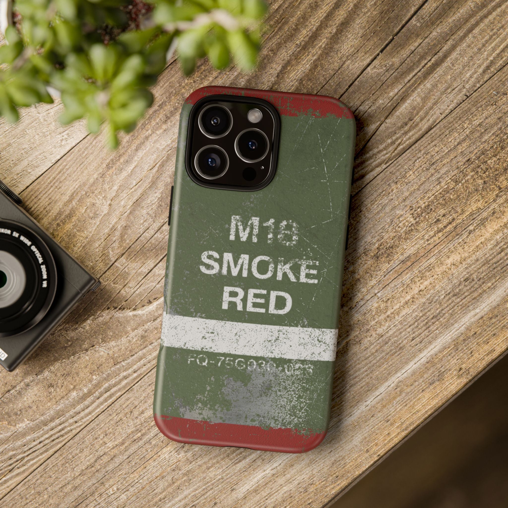 M18 Smoke Red (Distressed) Phone Case | Military-Inspired Dual Layer Protective Cover