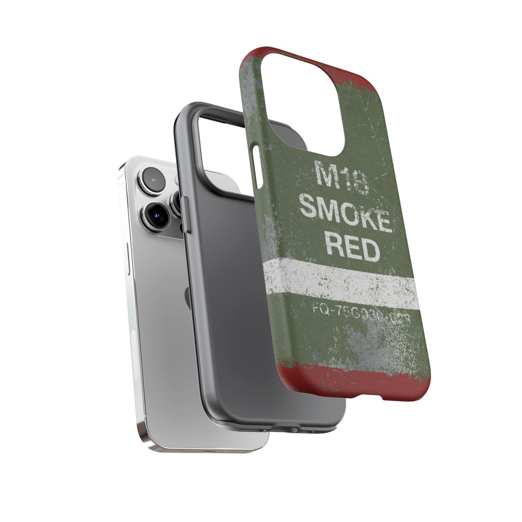 M18 Smoke Red (Distressed) Phone Case | Military-Inspired Dual Layer Protective Cover
