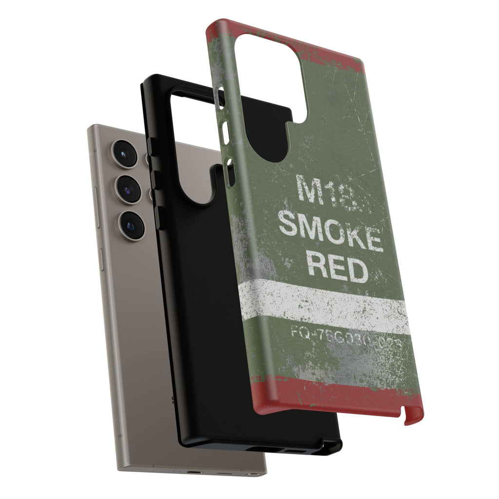 M18 Smoke Red (Distressed) Phone Case | Military-Inspired Dual Layer Protective Cover