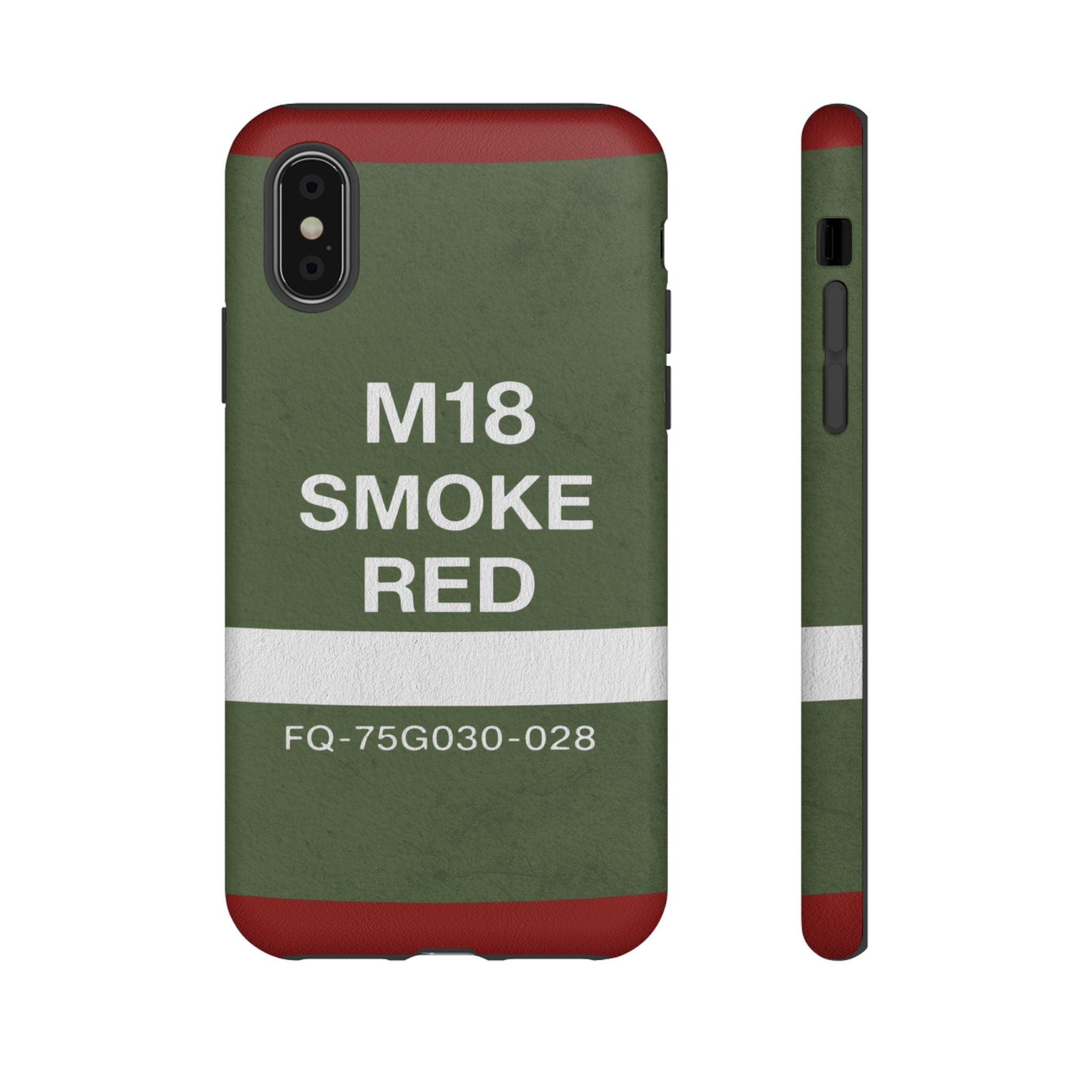 M18 Smoke Red Tough Phone Case | Military-Inspired Dual Layer Protective Cover